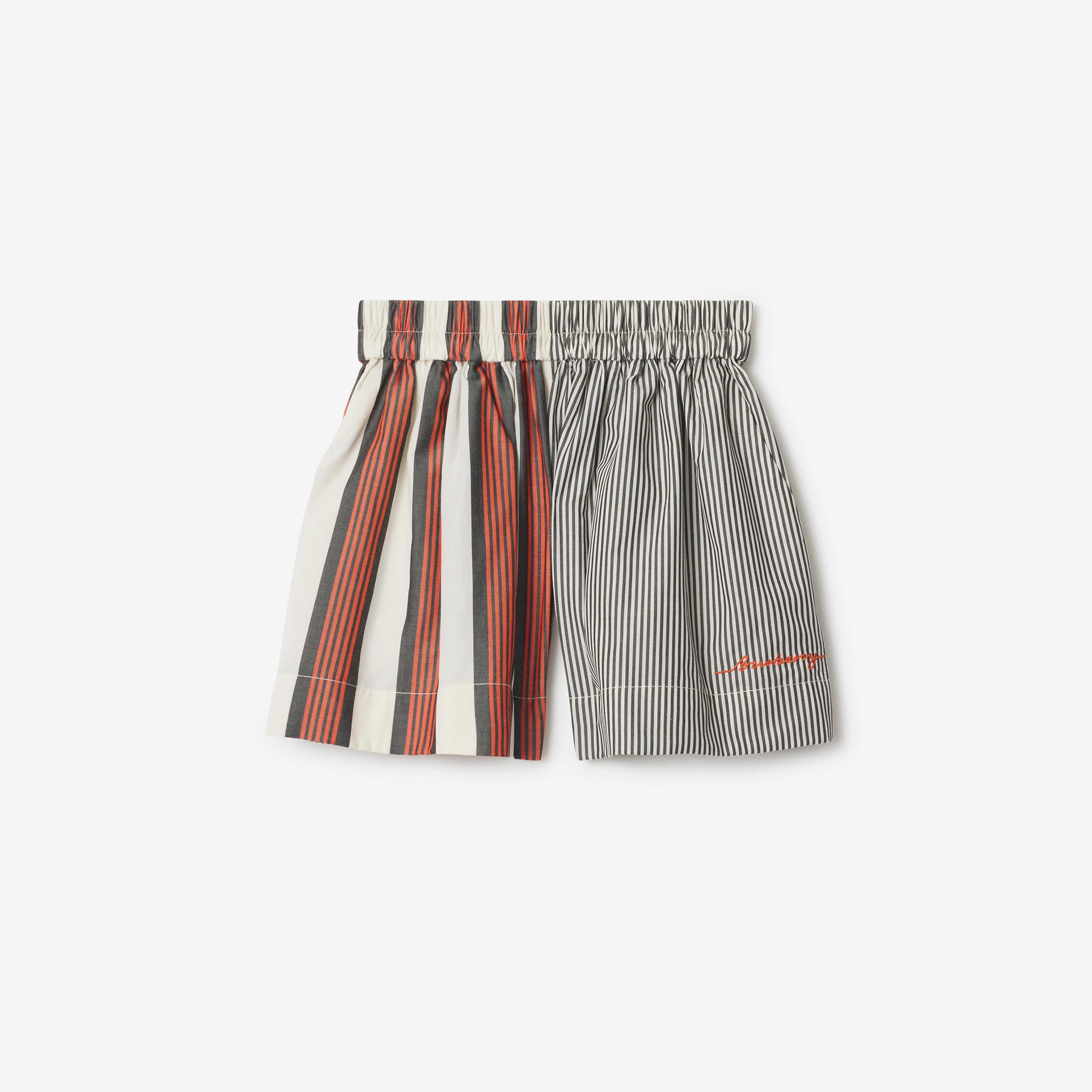 Burberry Marcy Striped Cotton Çocuk Renkli Şort