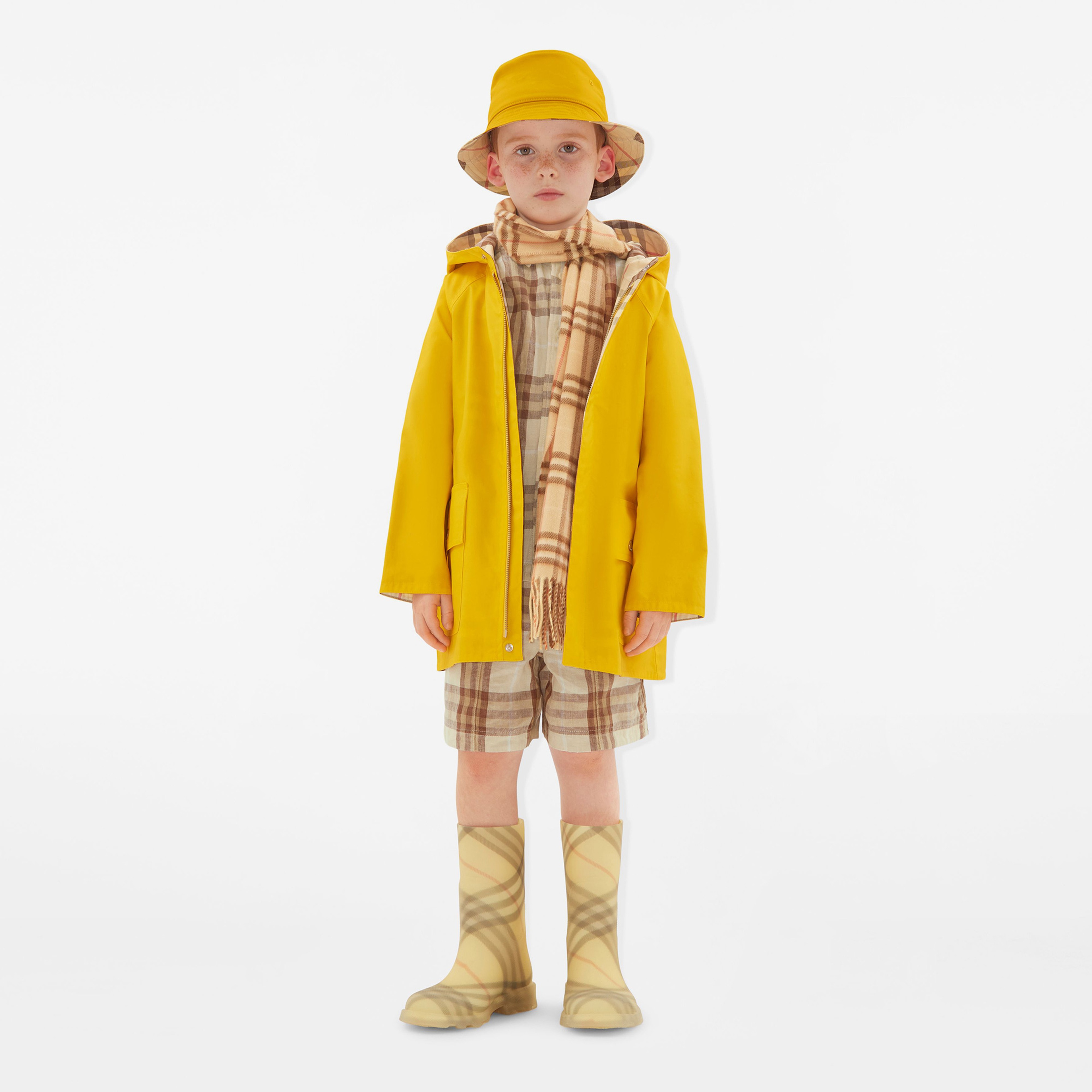 Burberry Vtg Cashmere Çocuk Sarı Atkı