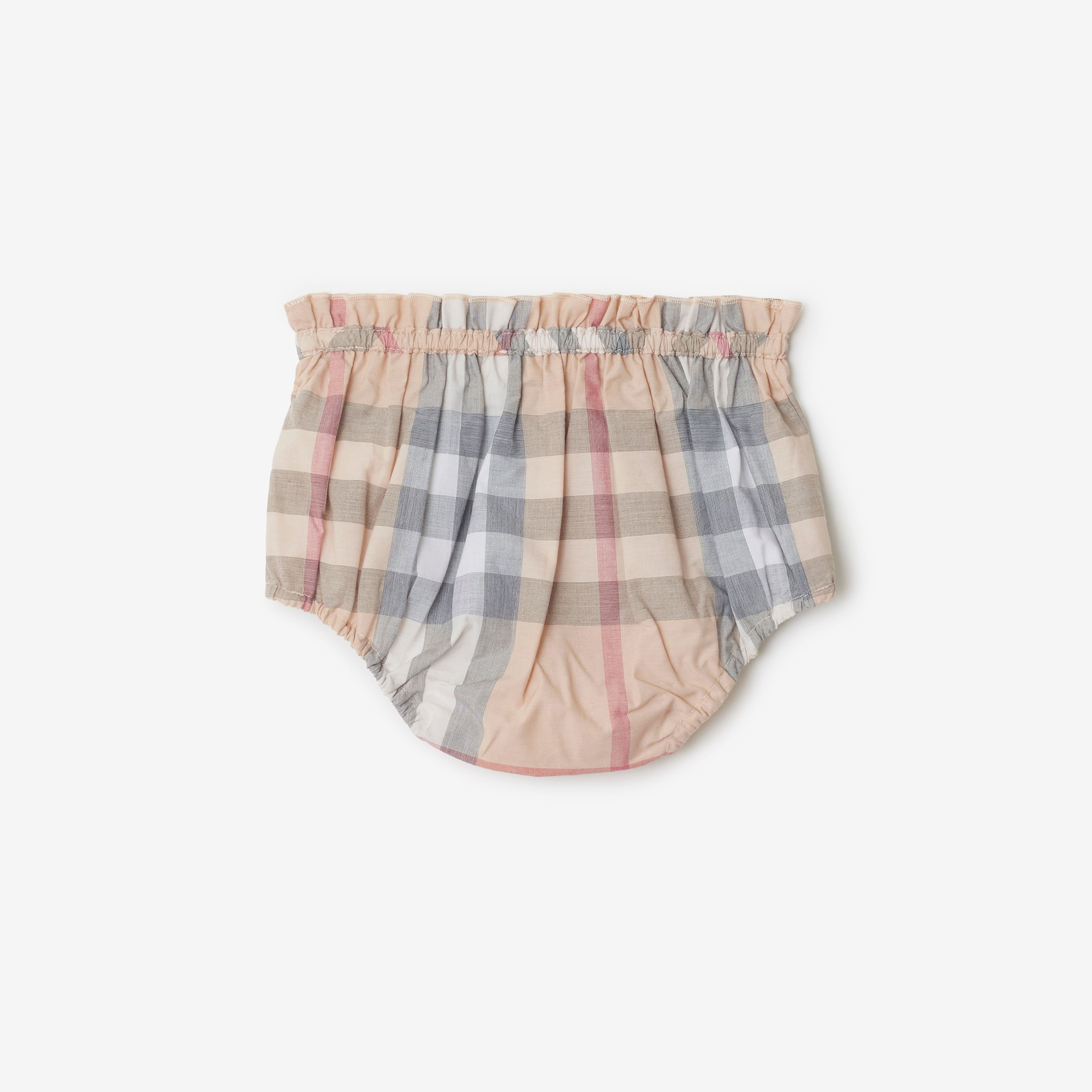 Burberry Tegan Cotton With Bloomers Çocuk Bej Elbise