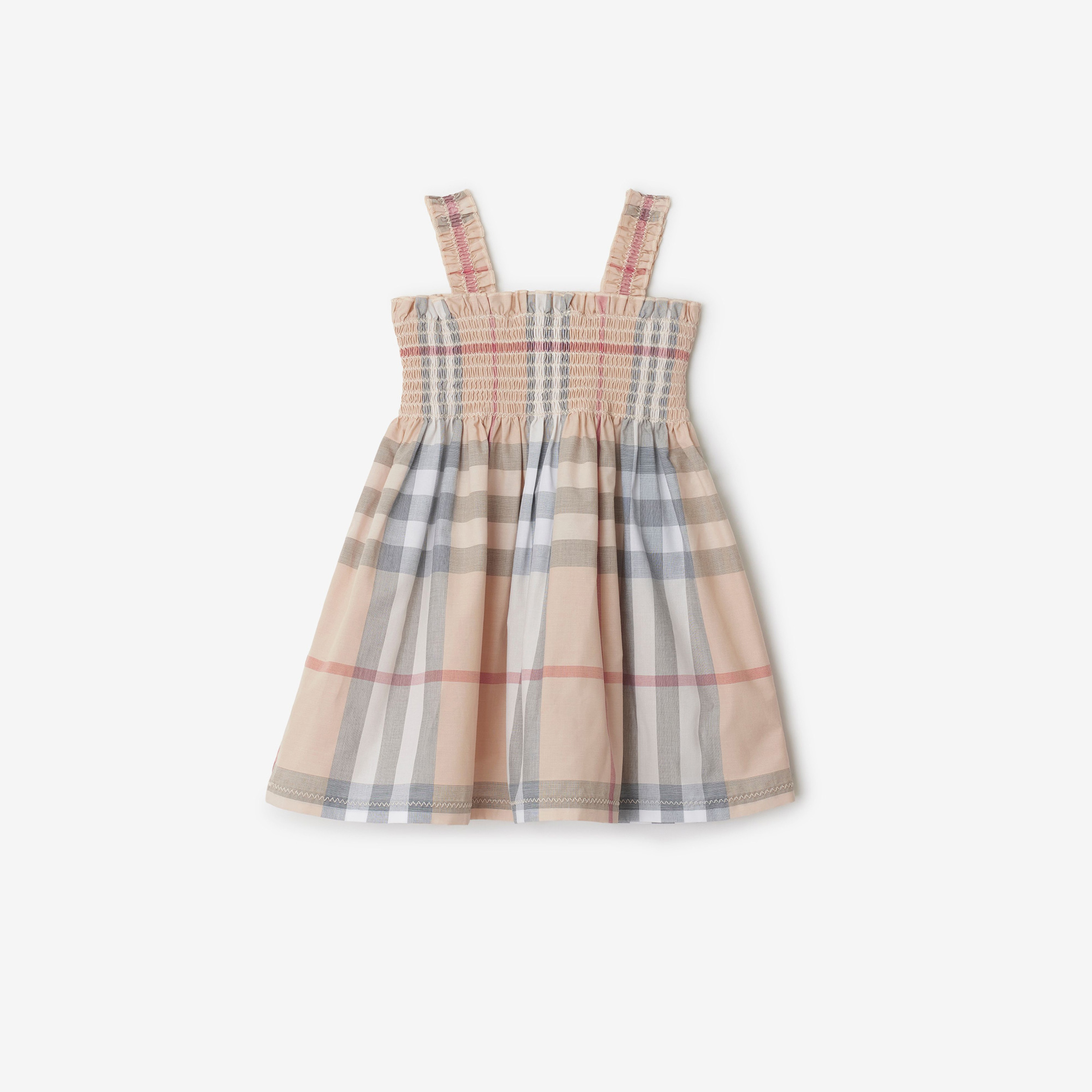 Burberry Tegan Cotton With Bloomers Çocuk Bej Elbise