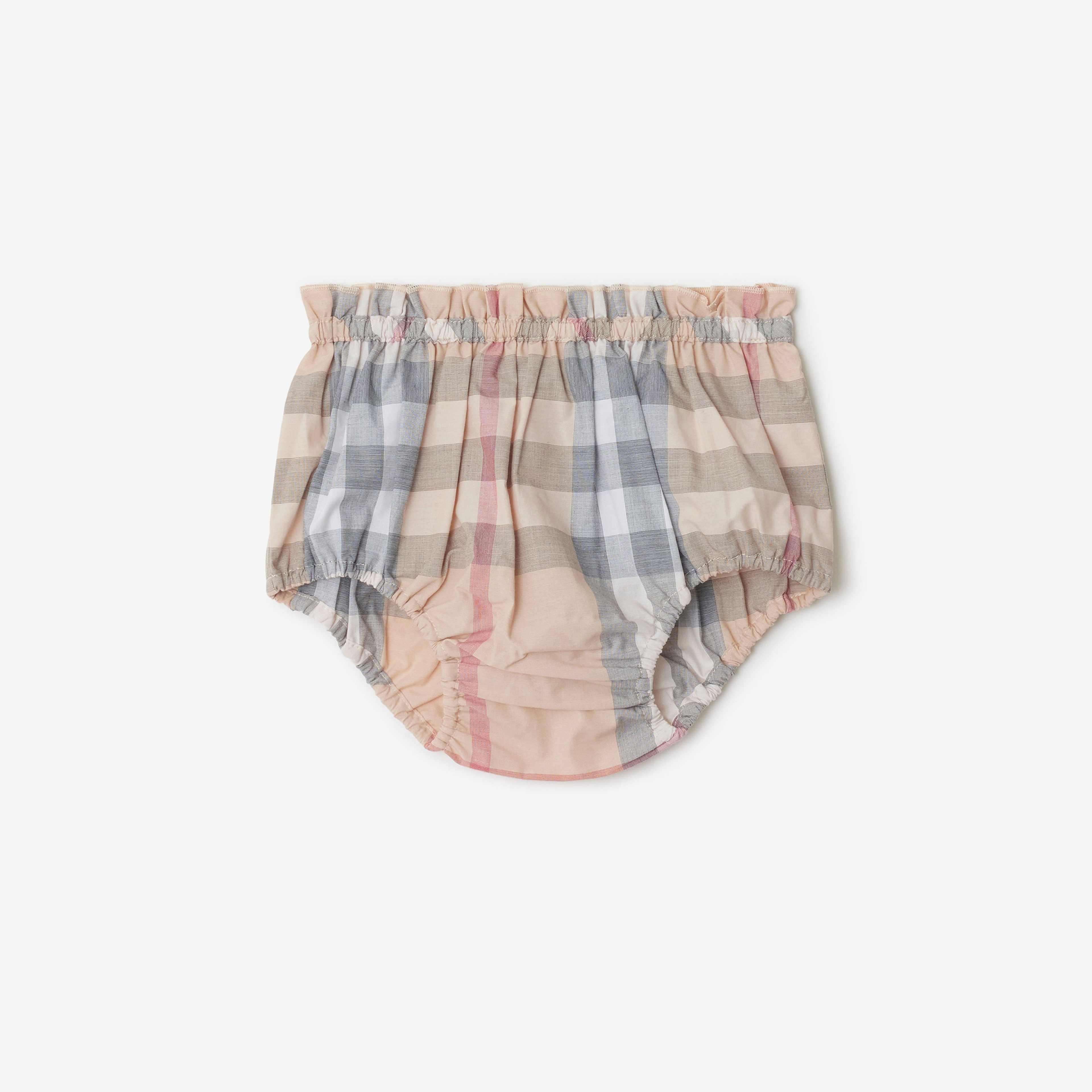Burberry Tegan Cotton With Bloomers Çocuk Bej Elbise