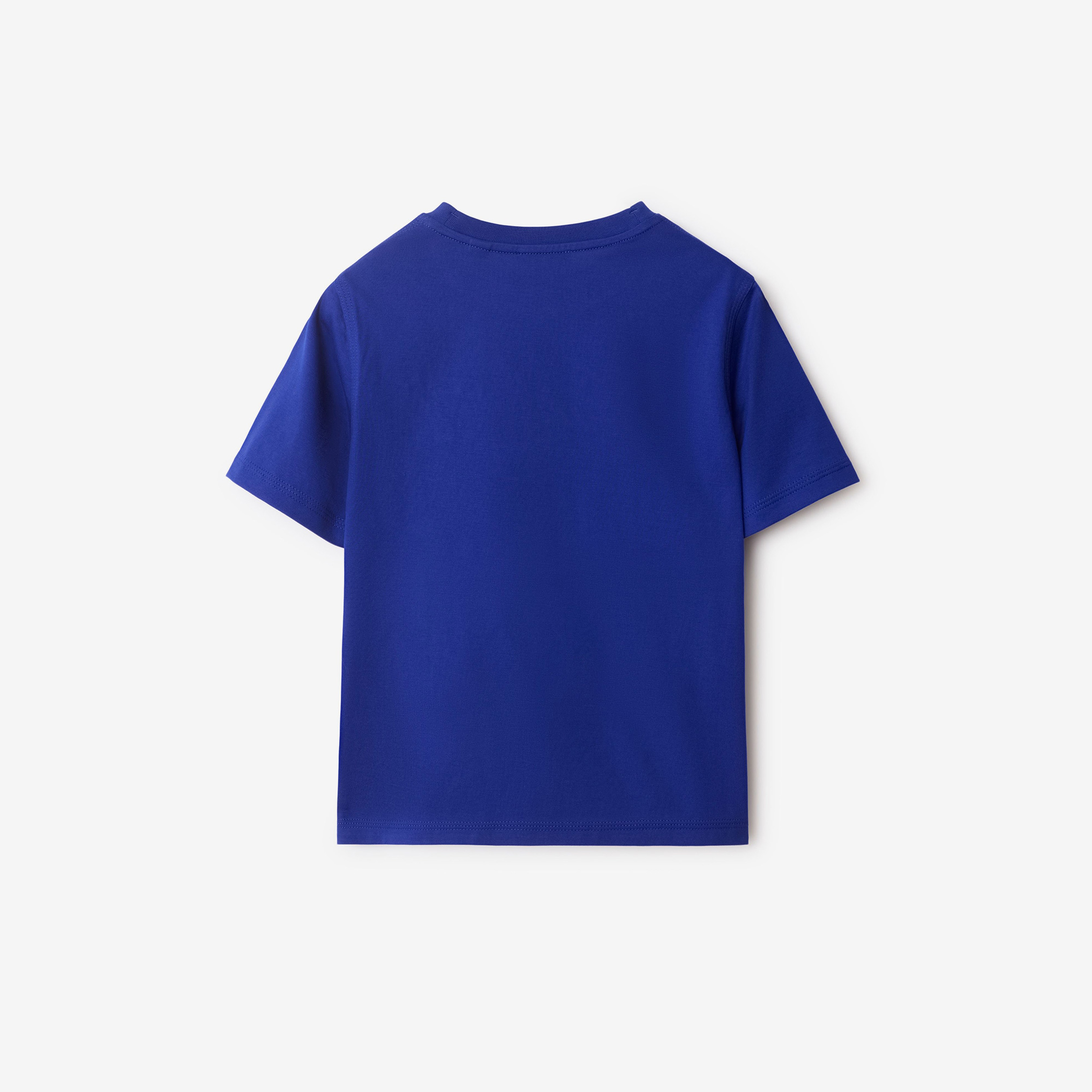 Burberry Cedar Rope Scrip Laces Logo Cotton Çocuk Lacivert T-Shirt