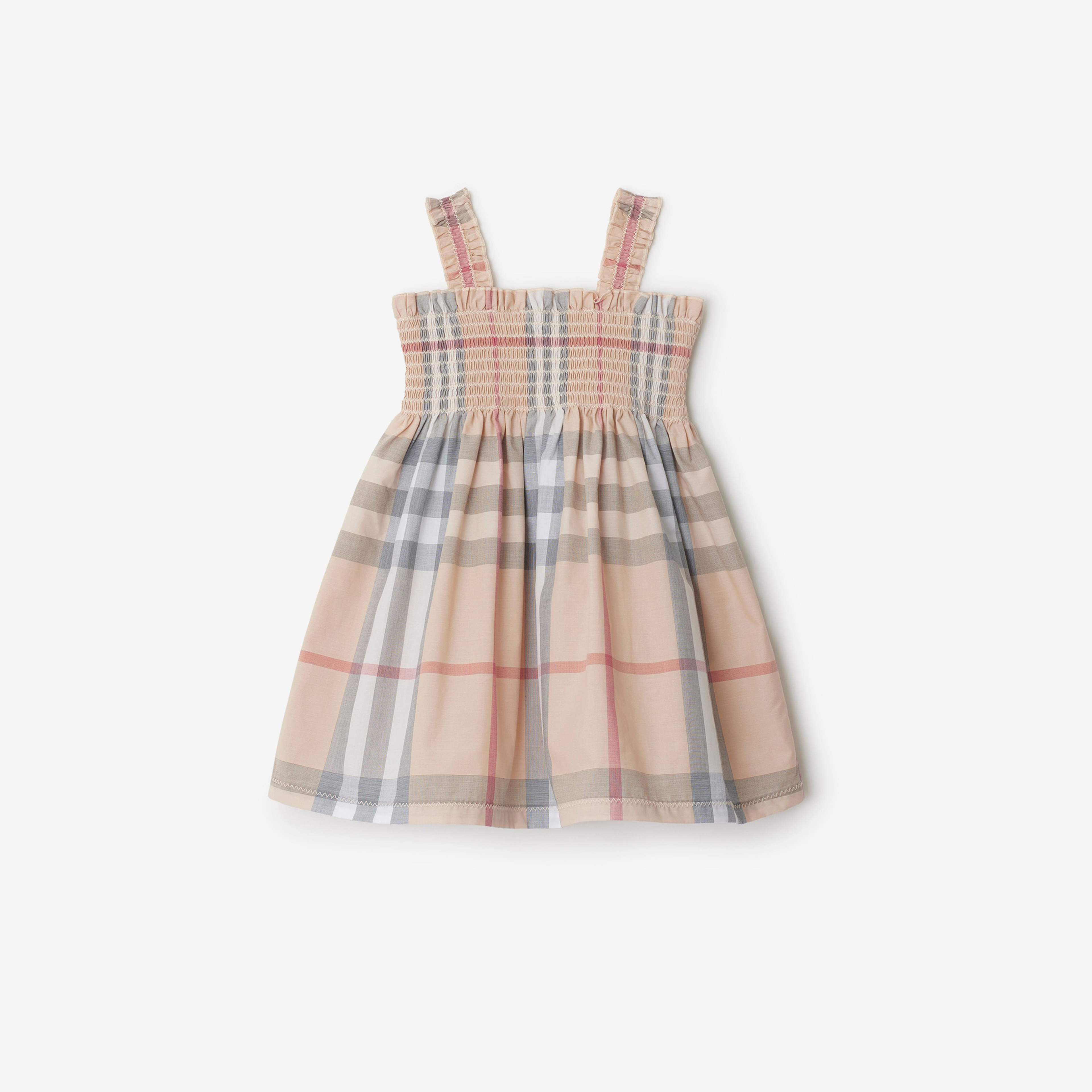Burberry Tegan Cotton With Bloomers Çocuk Bej Elbise
