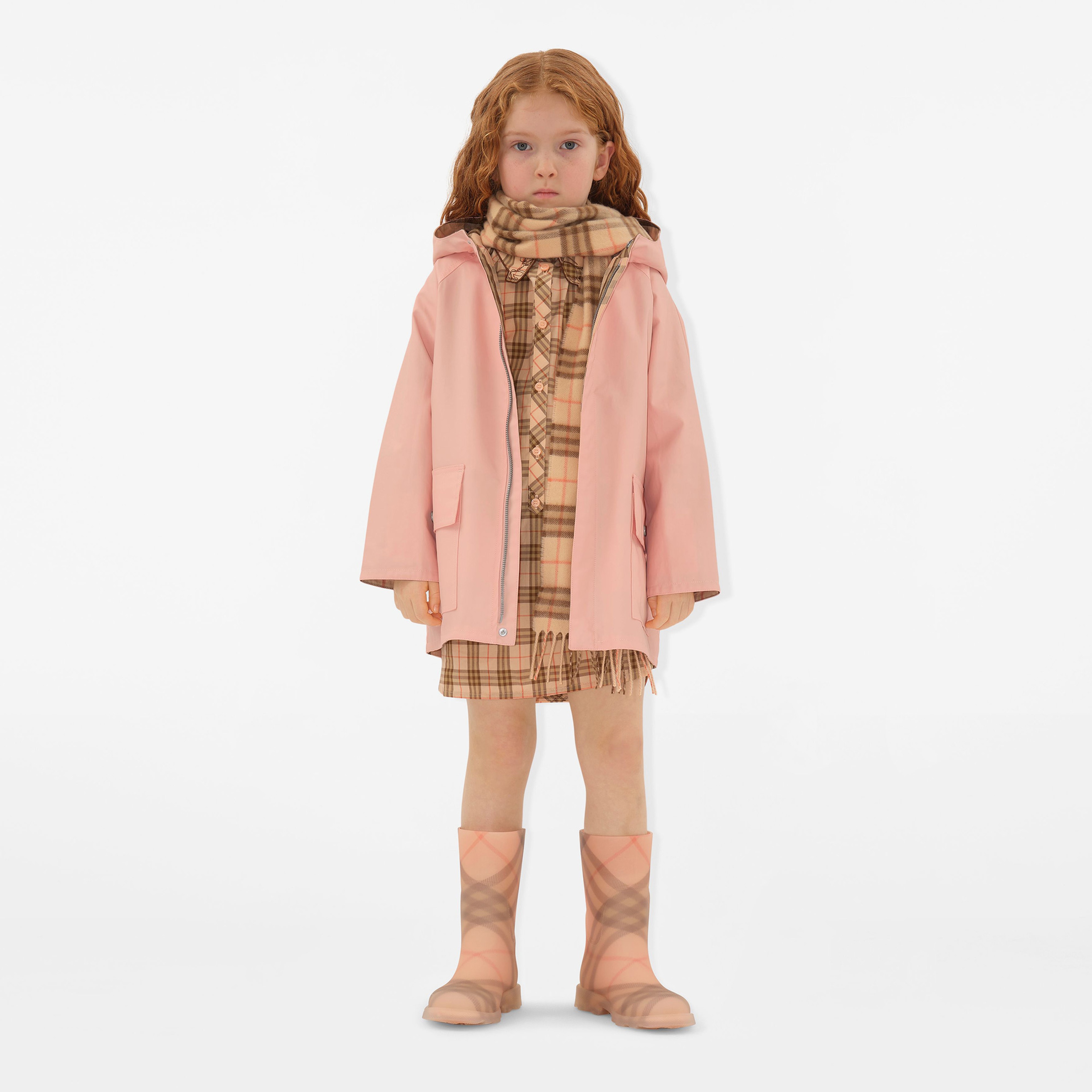 Burberry Emile Reversible Cotton Çocuk Pembe Mont