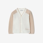 Burberry Ginny Moss Cotton Cardigan Çocuk Beyaz Hırka