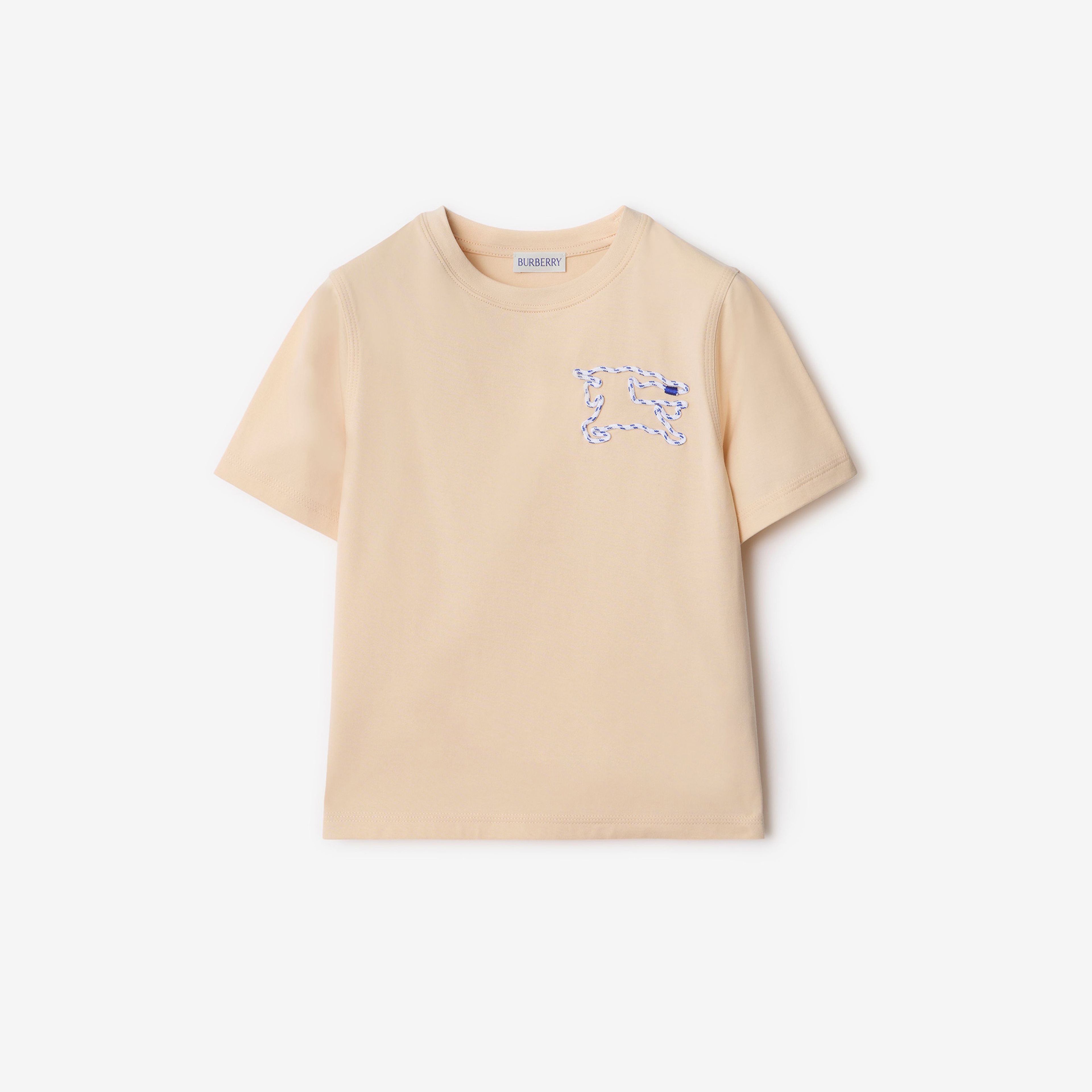 Burberry Cedar Rope Laces Cotton Çocuk Krem T-Shirt