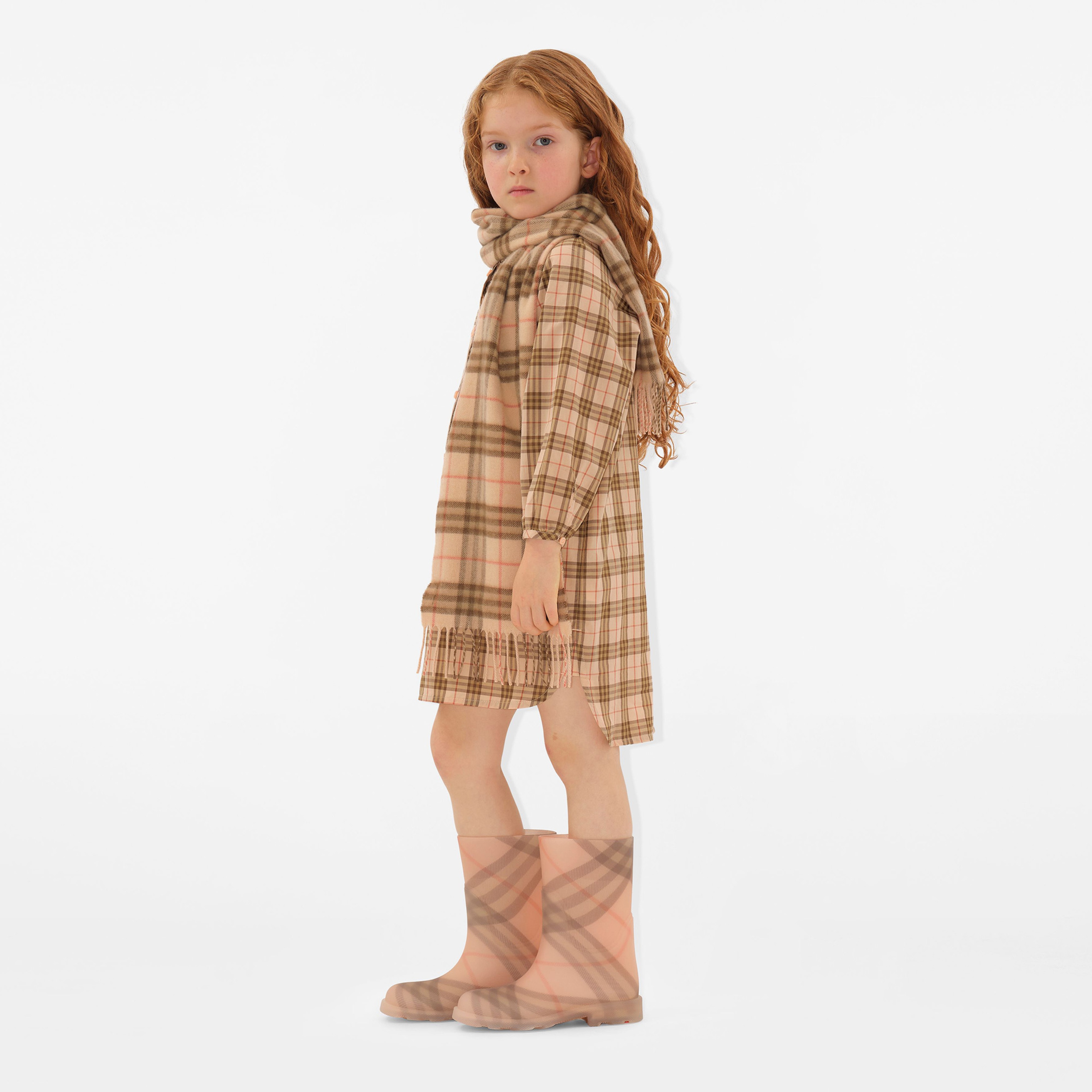 Burberry Vtg Cashmere Çocuk Pembe Atkı