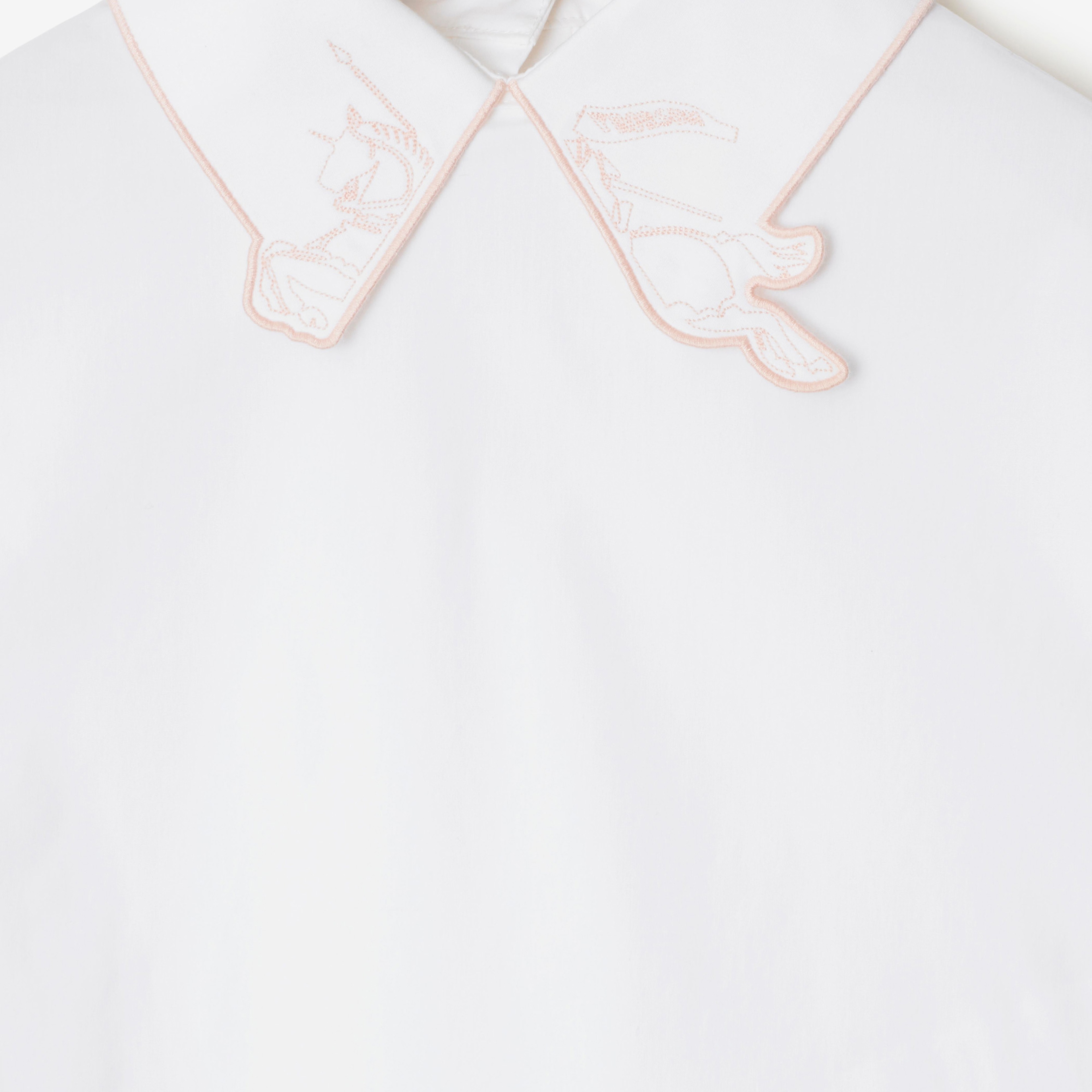 Burberry Cora Cotton Çocuk Beyaz Gömlek