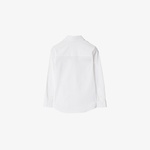 Burberry Owen Stretch Cotton Çocuk Beyaz Gömlek
