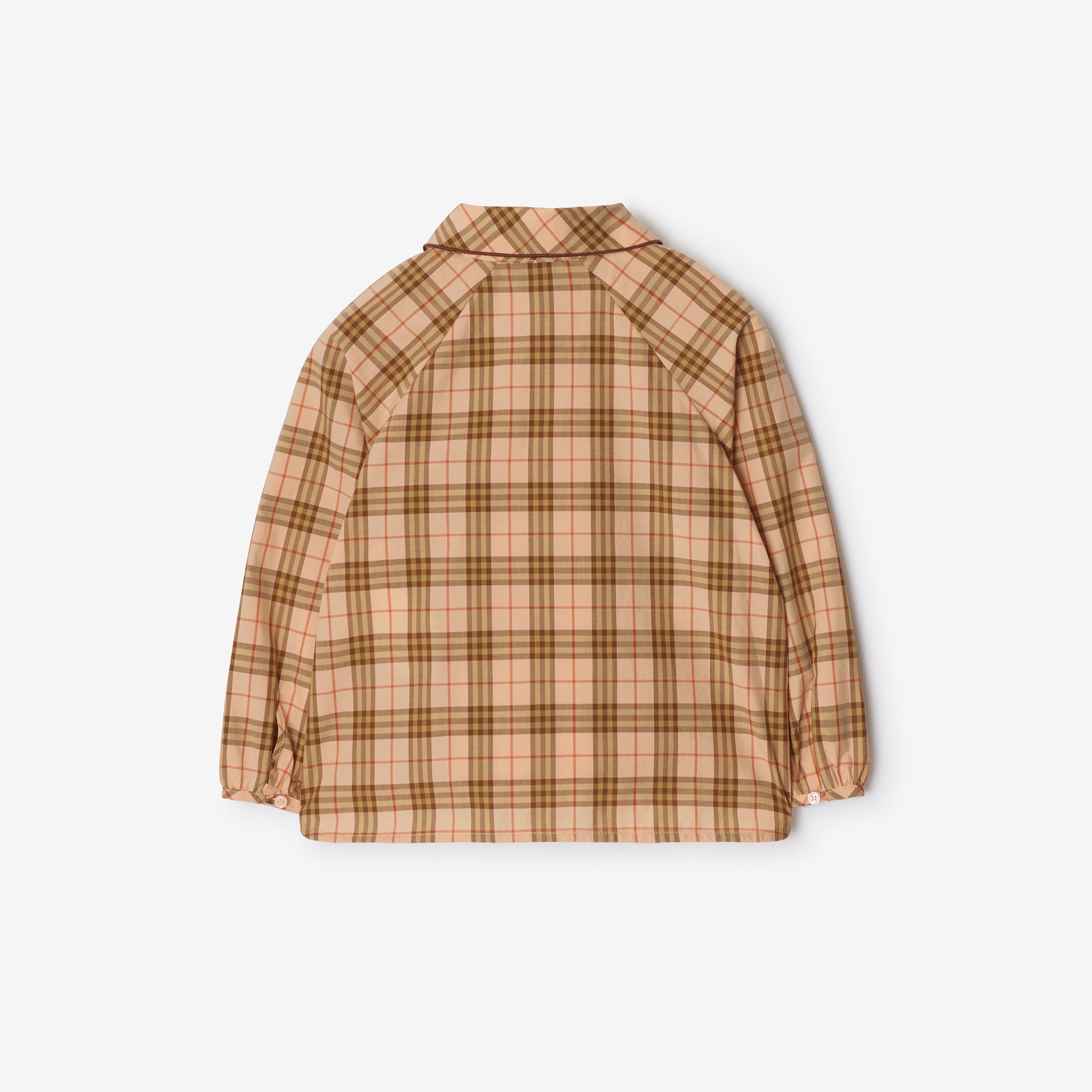 Burberry Elodie Cotton Çocuk Pembe Gömlek