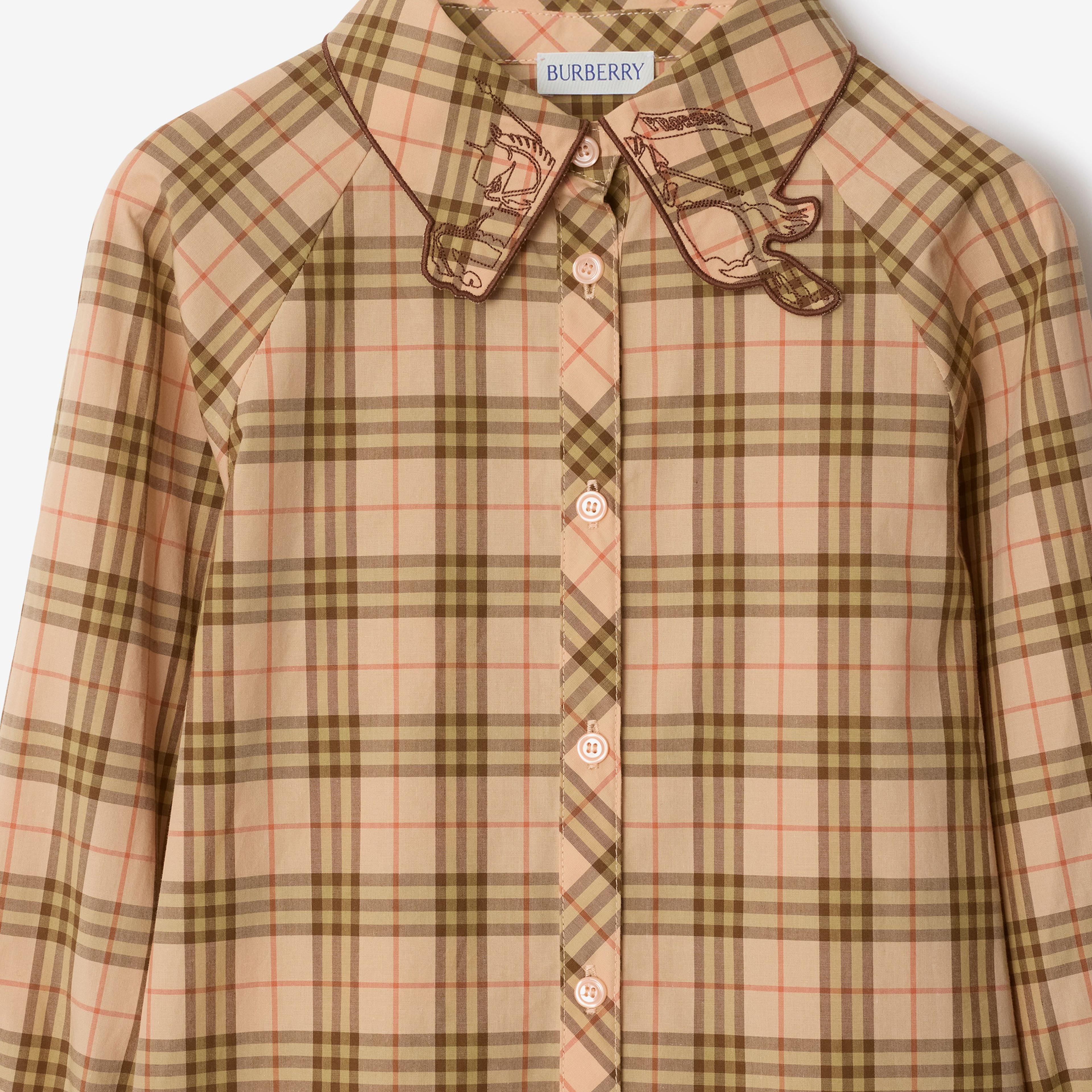 Burberry Elodie Cotton Çocuk Pembe Elbise