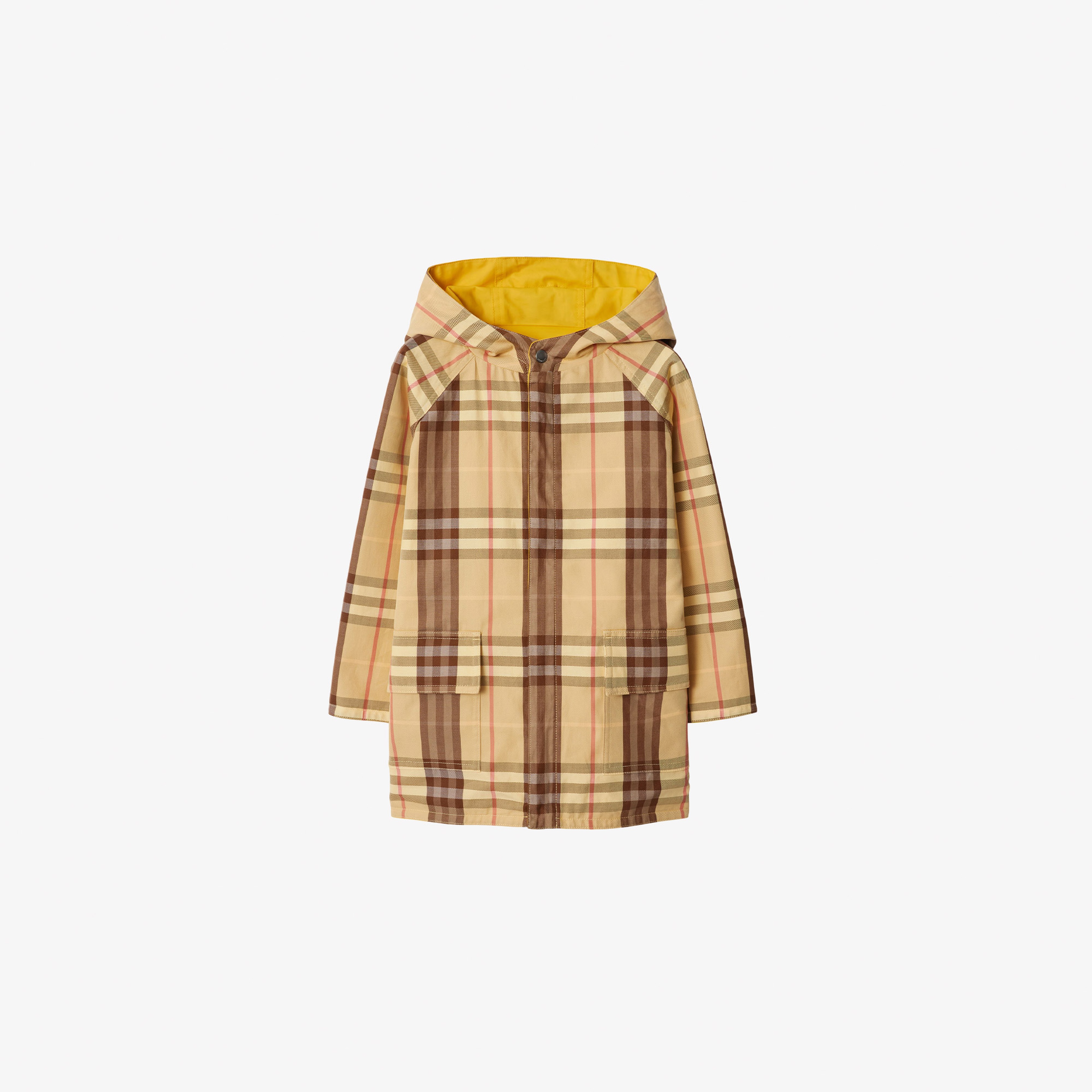 Burberry Emile Reversible Cotton Çocuk Sarı Mont
