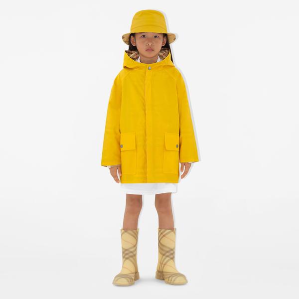 Burberry Emile Reversible Cotton Çocuk Sarı Mont