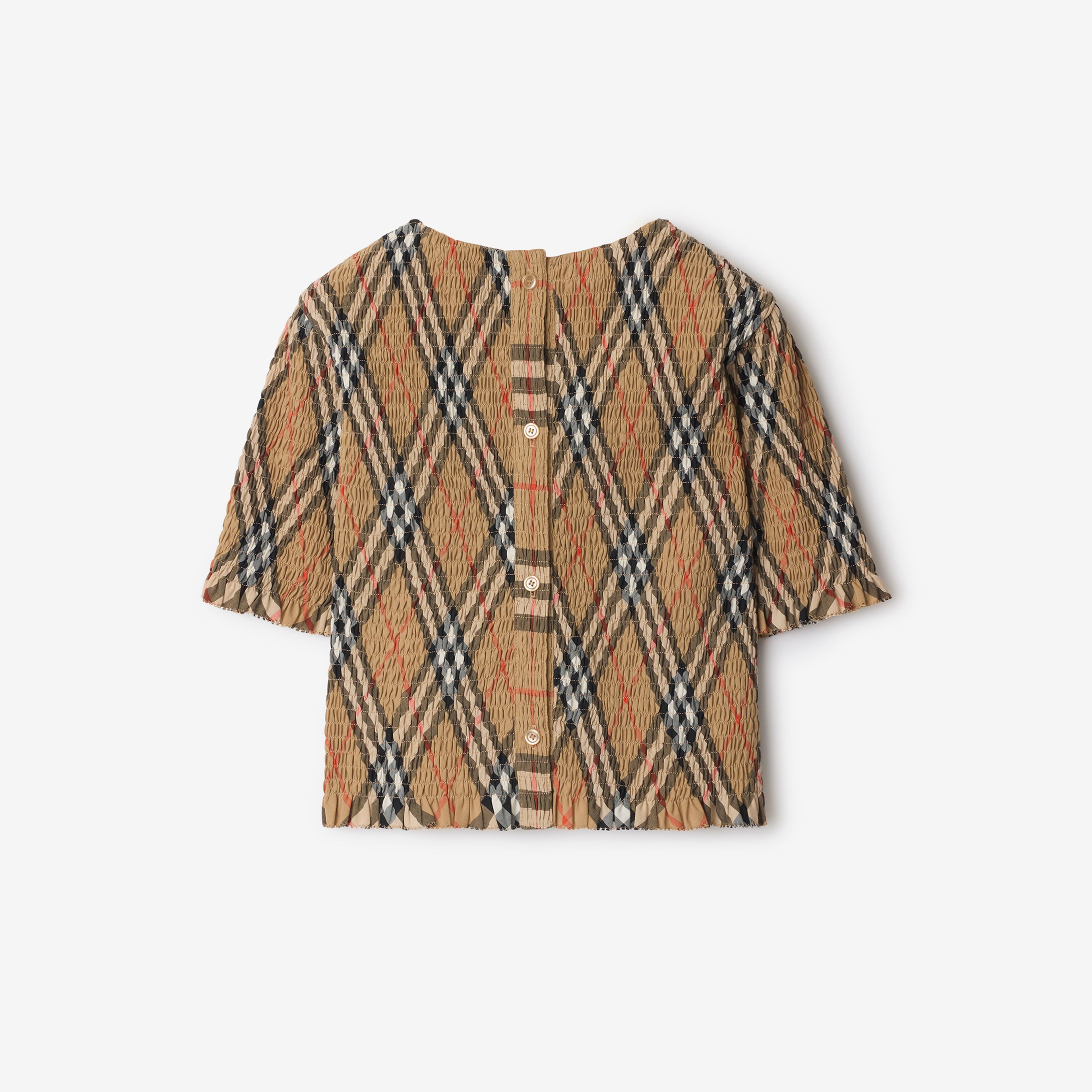 Burberry Madeline Cotton Top Çocuk Bej Gömlek