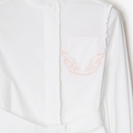 Burberry Nora Stretch Cotton Çocuk Beyaz Elbise