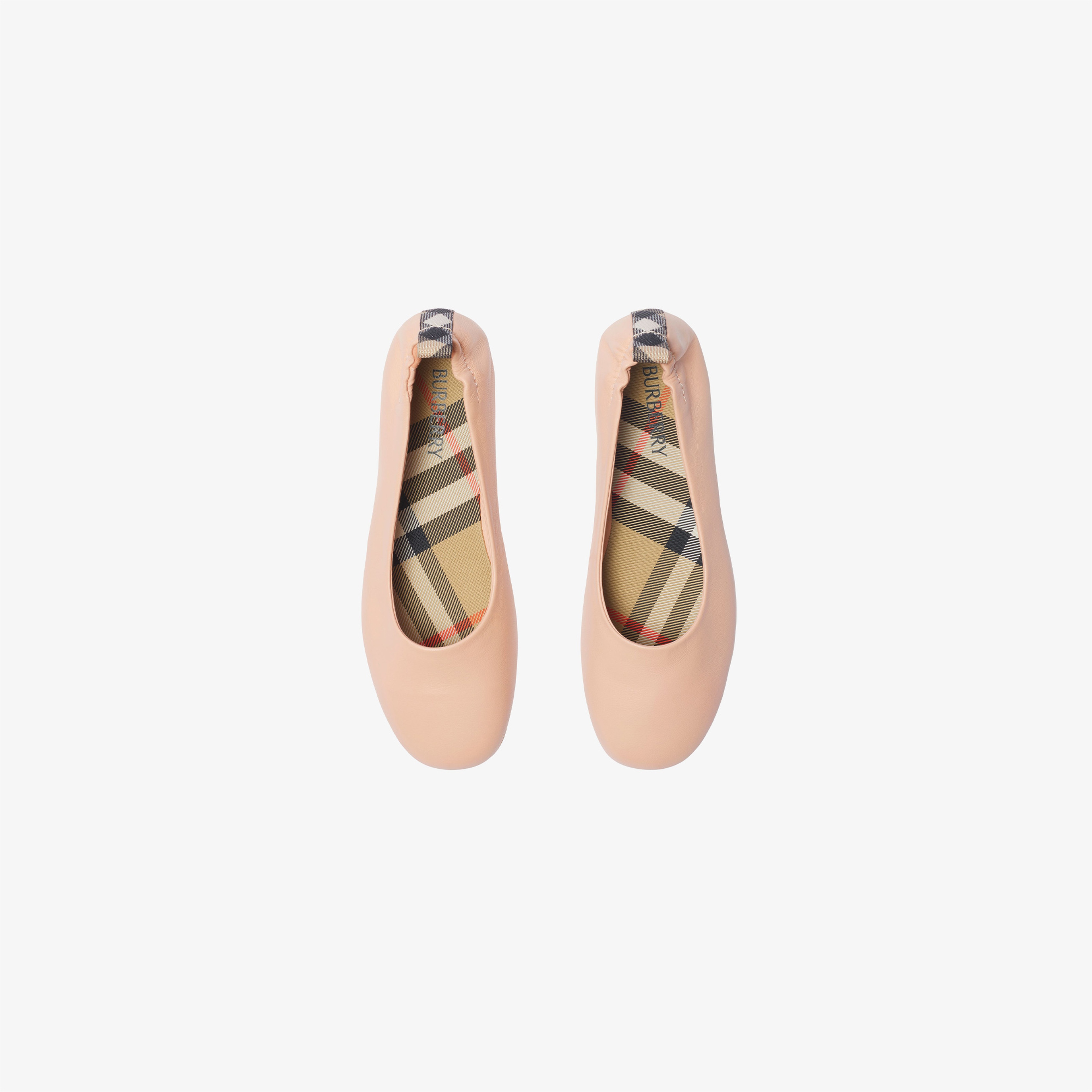 Burberry Chaterley Leather Çocuk Pembe Babet