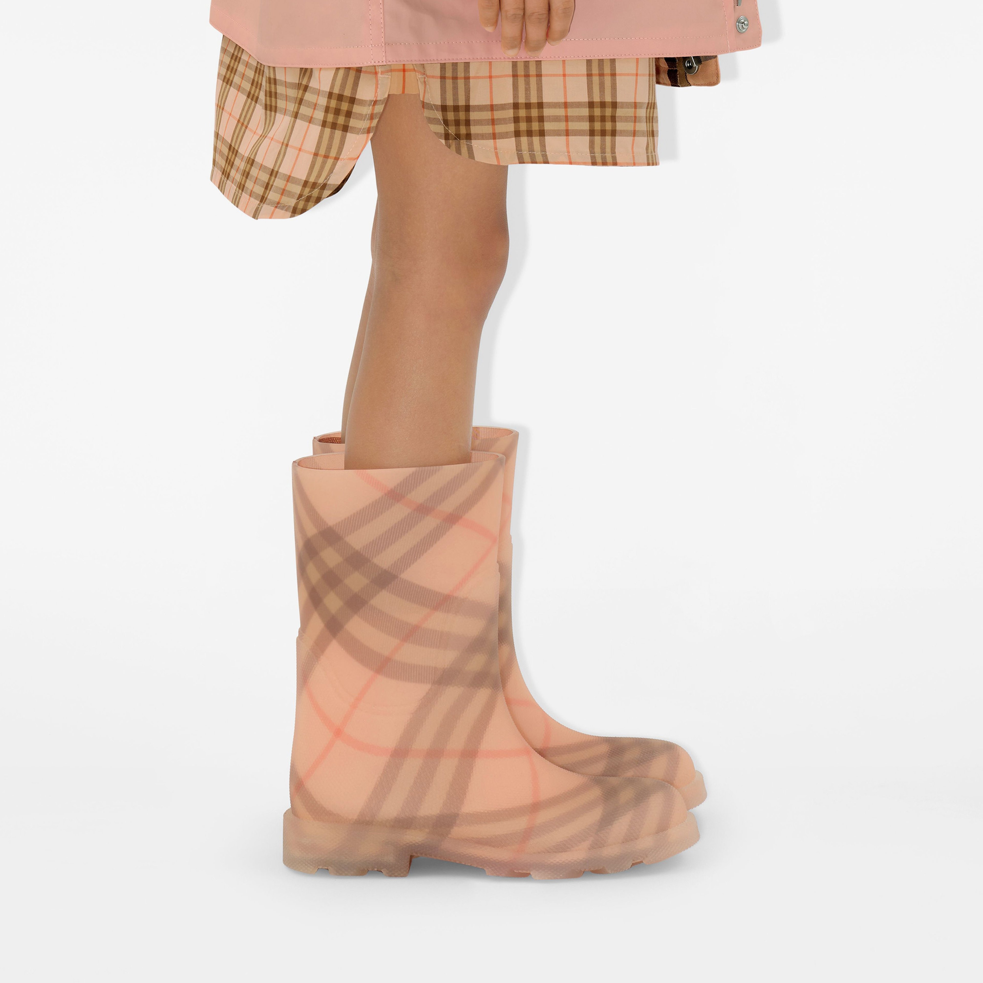 Burberry Marsh High Rubber Çocuk Pembe Bot