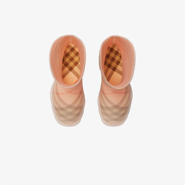 Burberry Marsh High Rubber Çocuk Pembe Bot