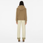 Burberry Ped Cotton Blend Zip Kadın Bej Hoodie
