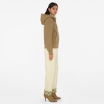 Burberry Ped Cotton Blend Zip Kadın Bej Hoodie