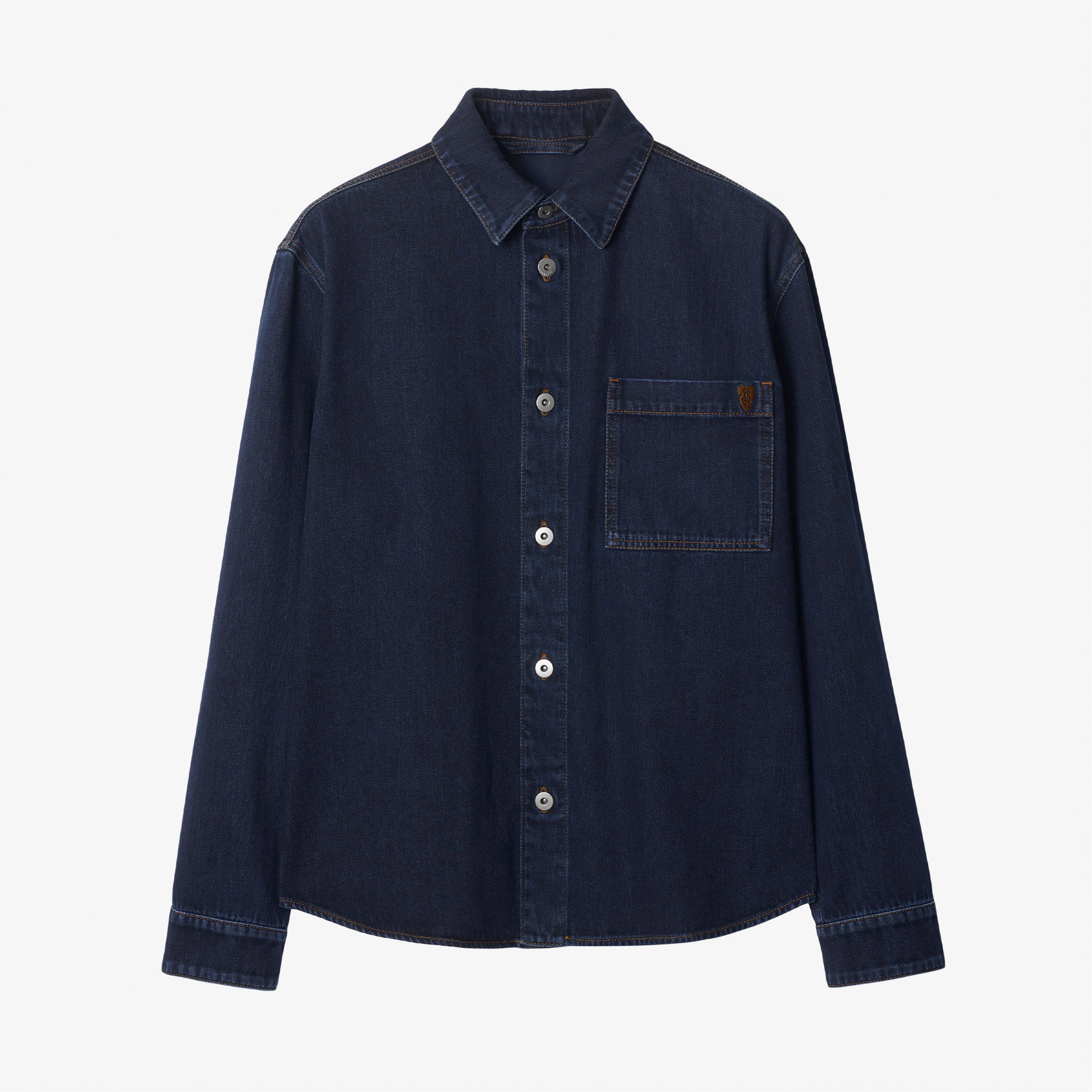 Burberry Pro Relaxed Fit Denim Erkek Mavi Gömlek