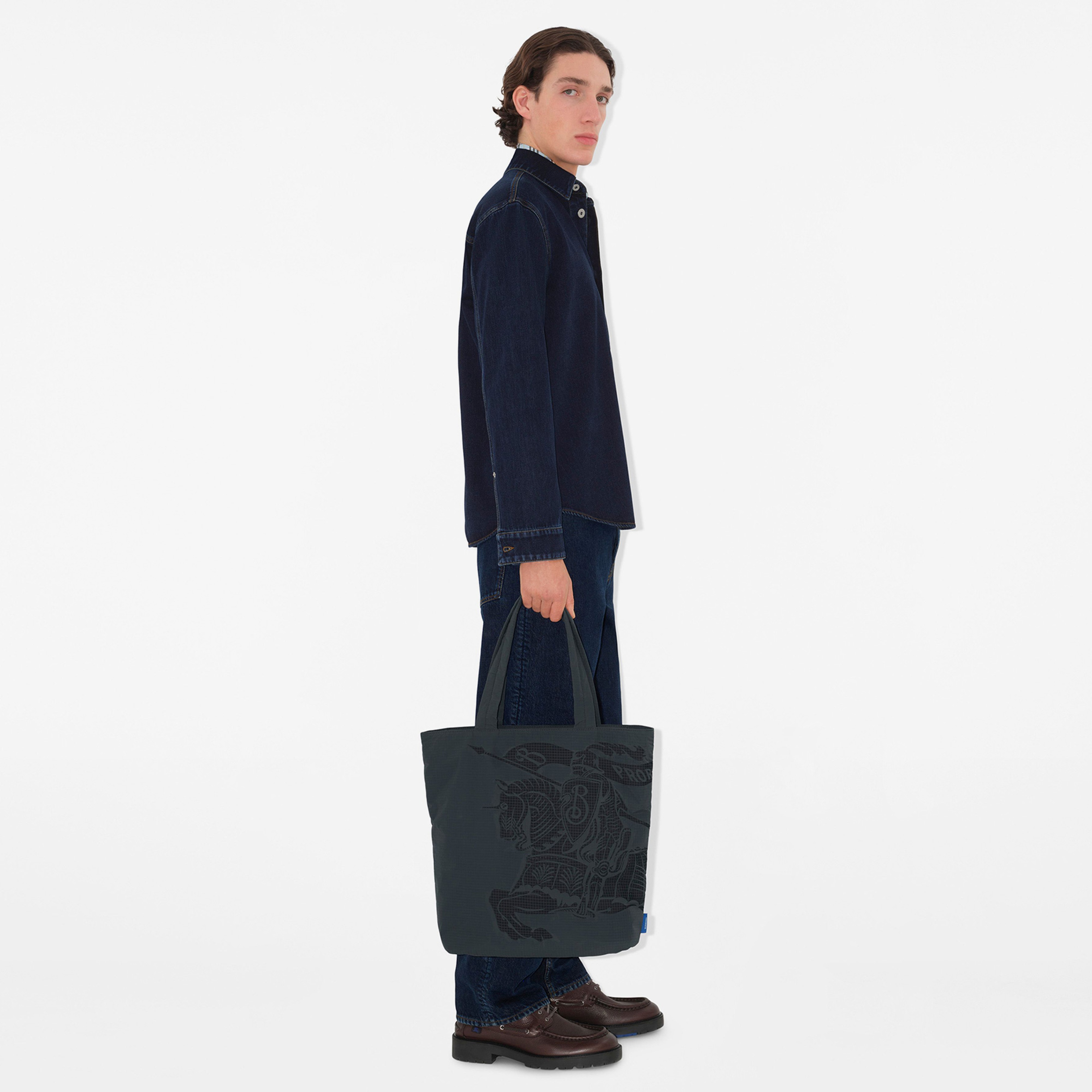 Burberry Pro Relaxed Fit Denim Erkek Mavi Gömlek