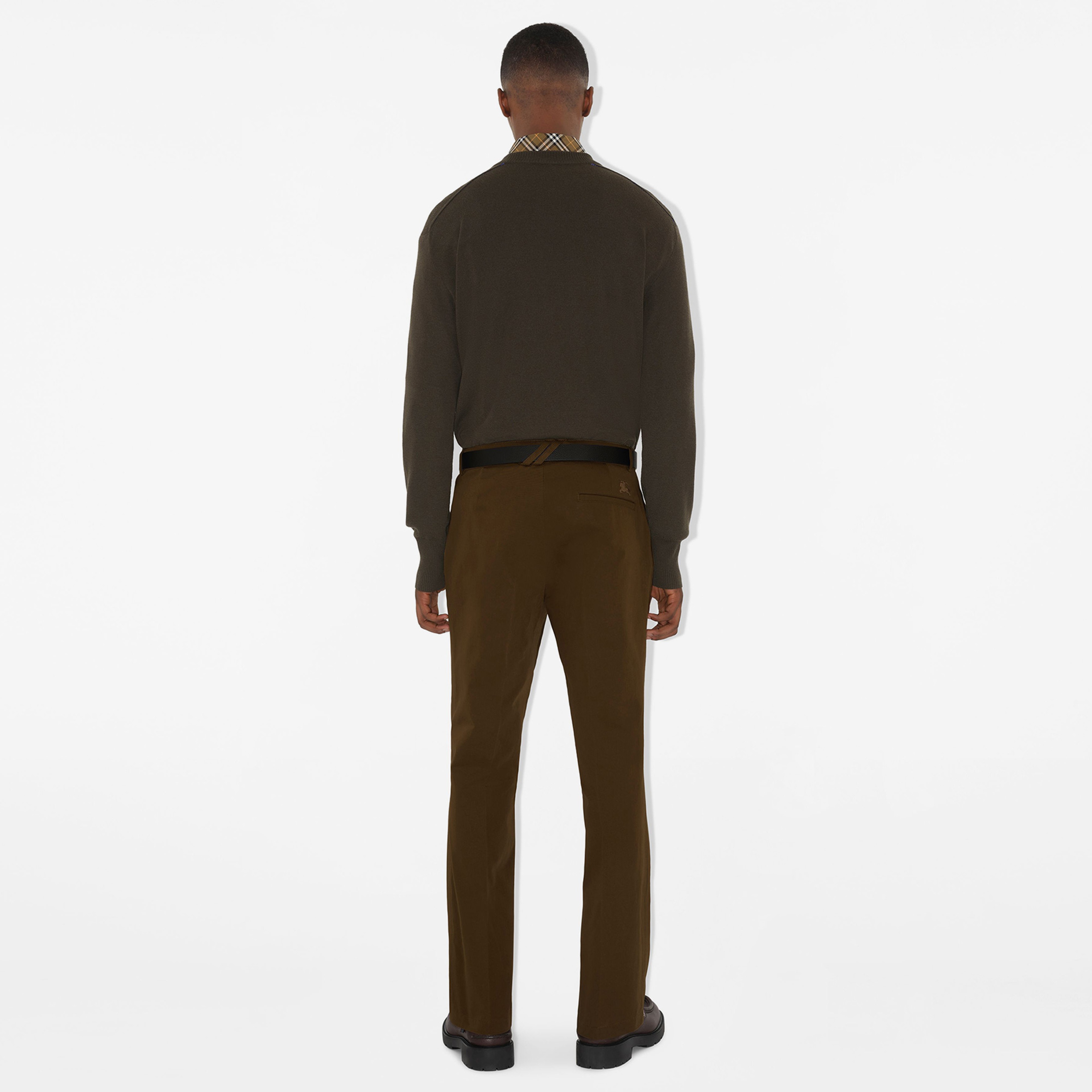 Burberry Pan Cotton Chinos Erkek Kahverengi Pantolon