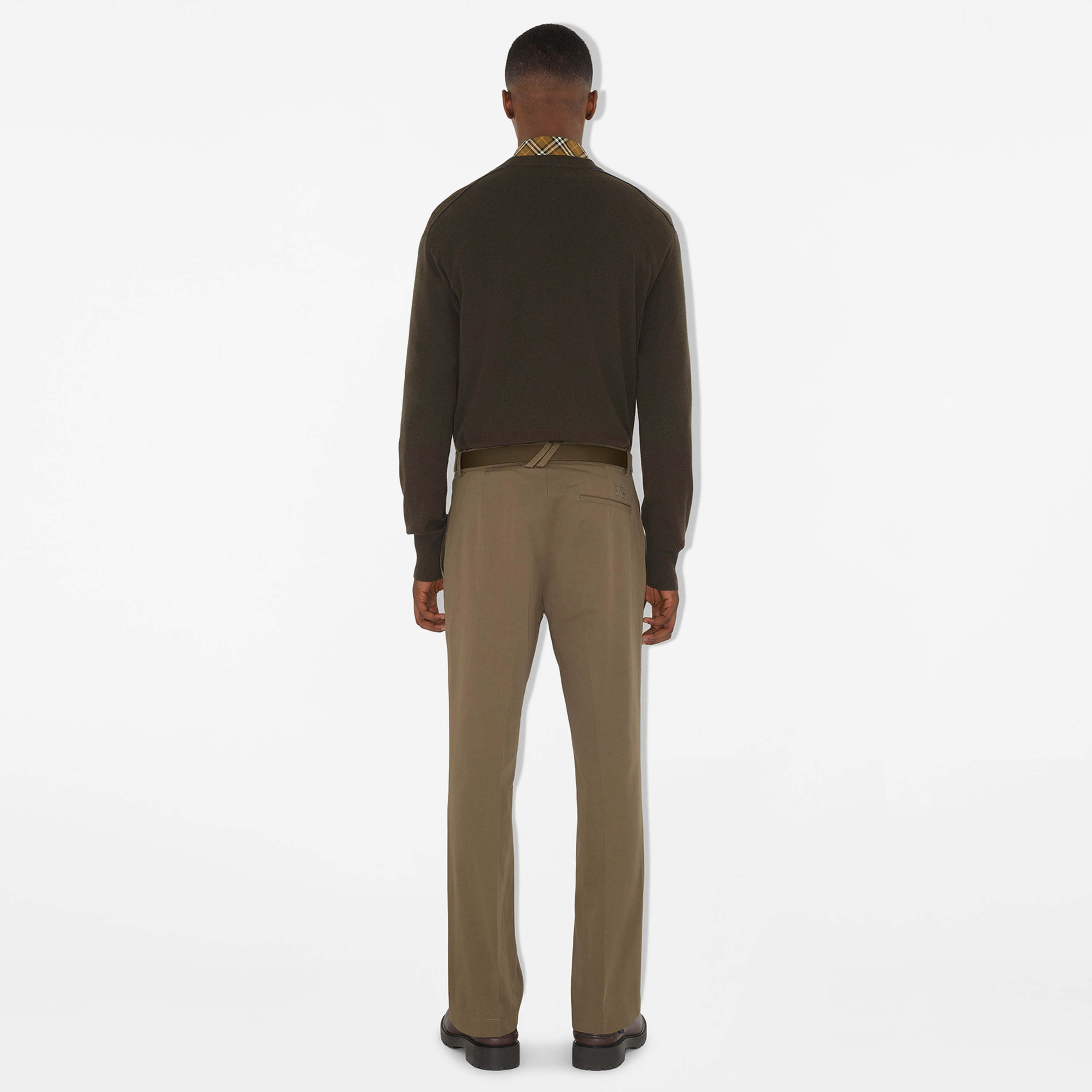 Burberry Pan Cotton Chinos Erkek Kahverengi Pantolon