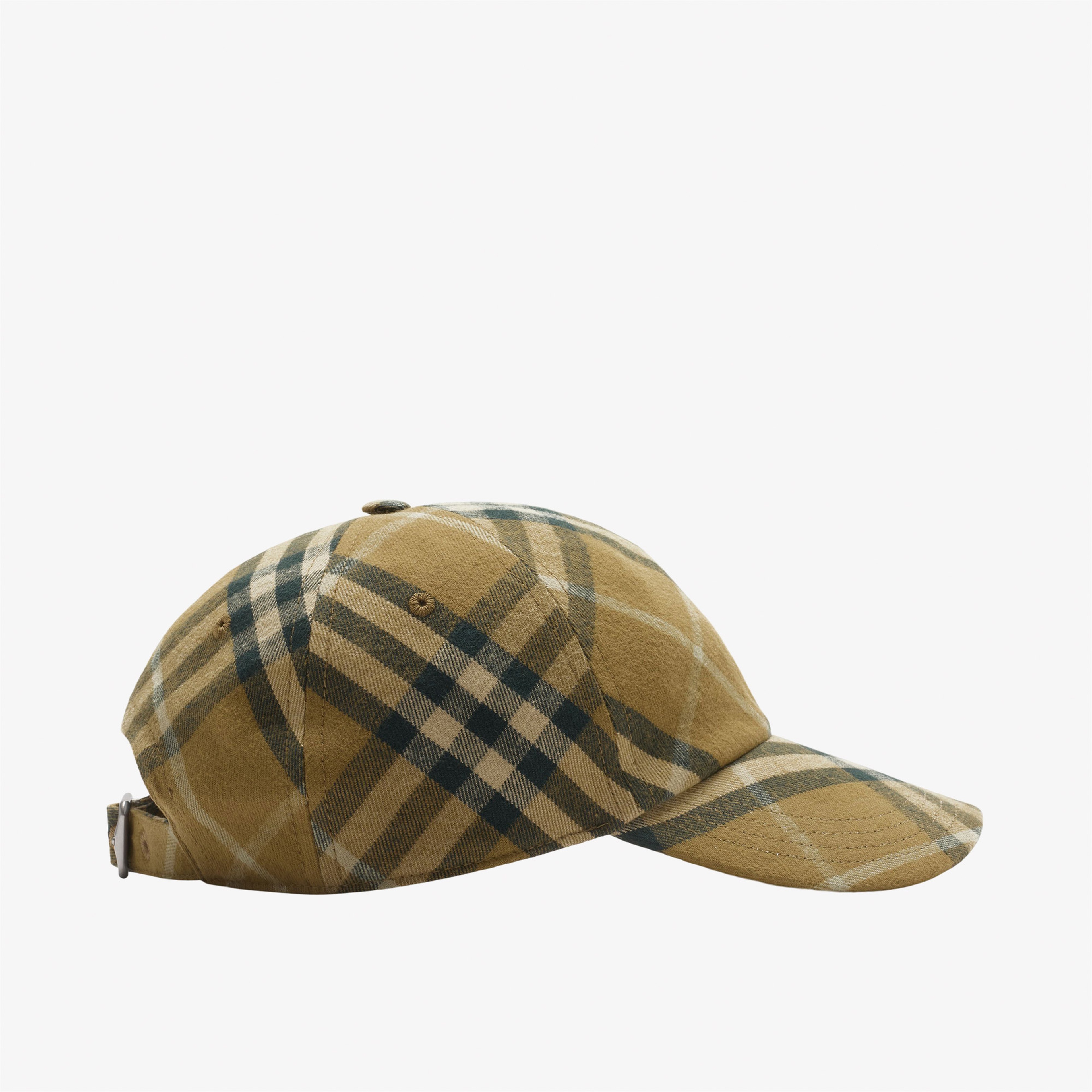 Burberry Check Pamuklu Baseball Erkek Haki Şapka