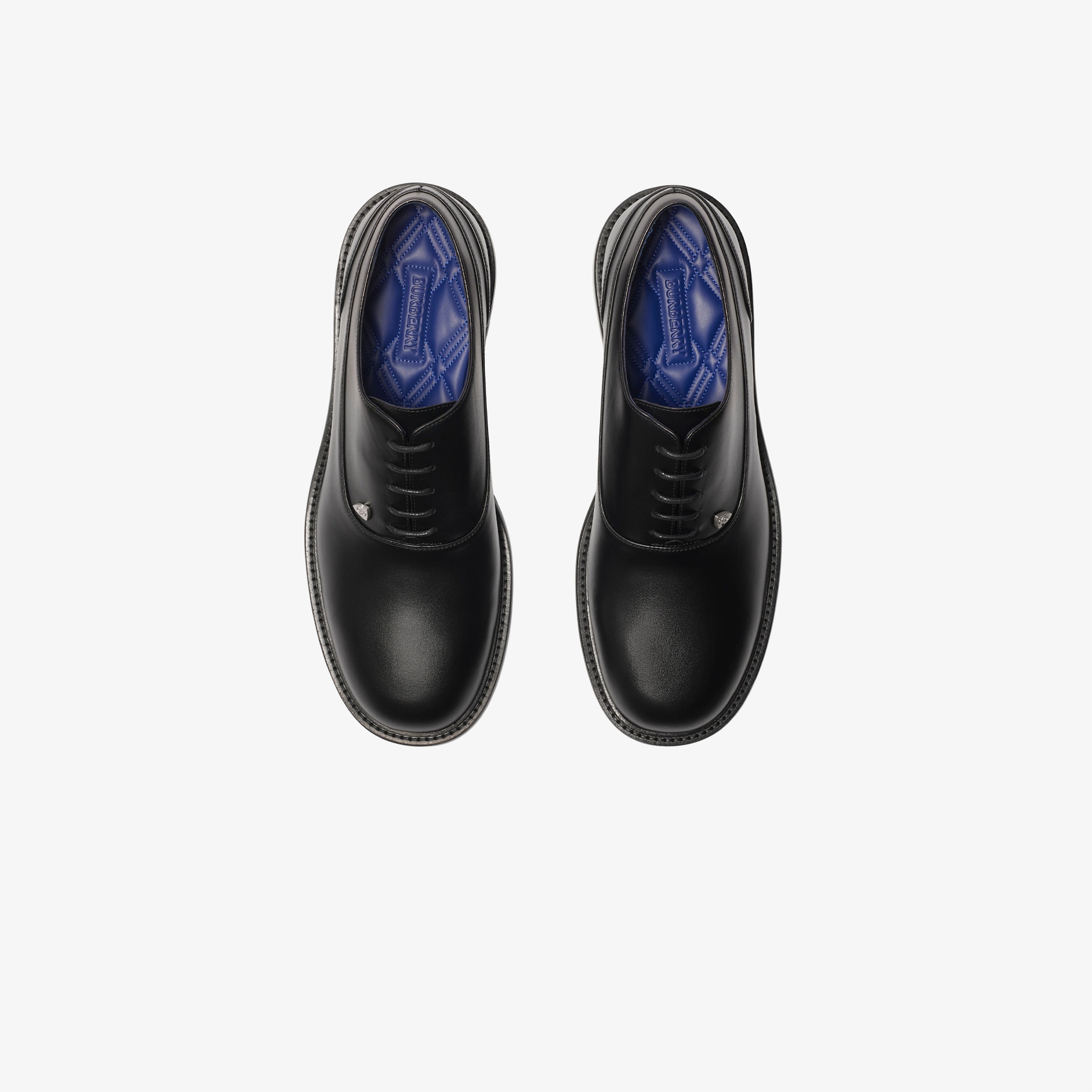 Burberry Leather Cobble Oxford Erkek Siyah Günlük Ayakkabı