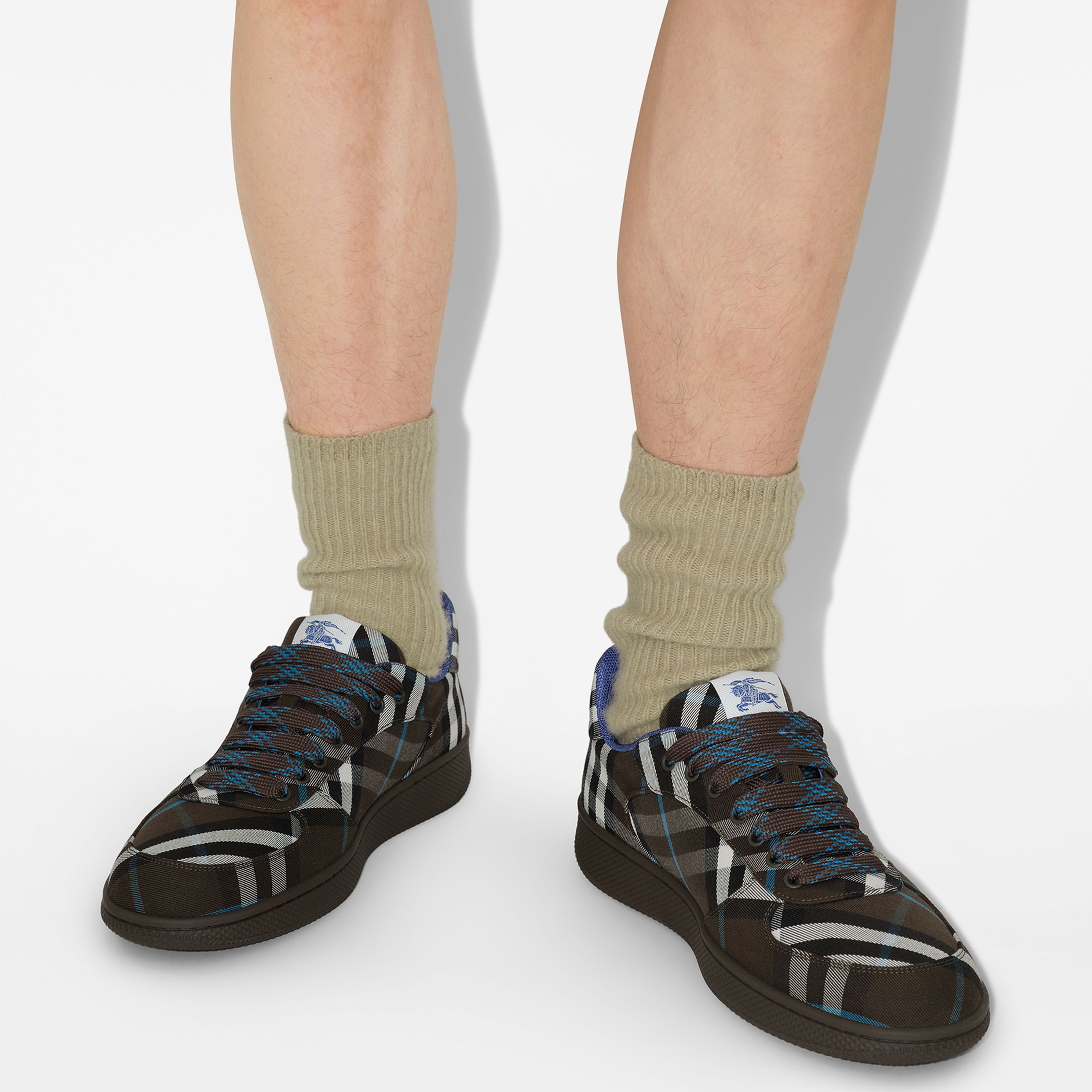 Burberry Check Terrace Erkek Haki Spor Ayakkabı