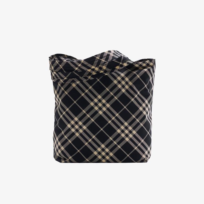 Burberry Check Tote Erkek Siyah El Çantası