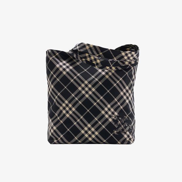Burberry Check Tote Erkek Siyah El Çantası