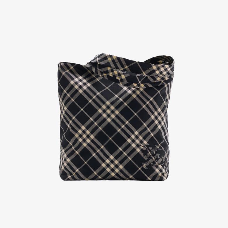 Burberry Check Tote Erkek Siyah El Çantası