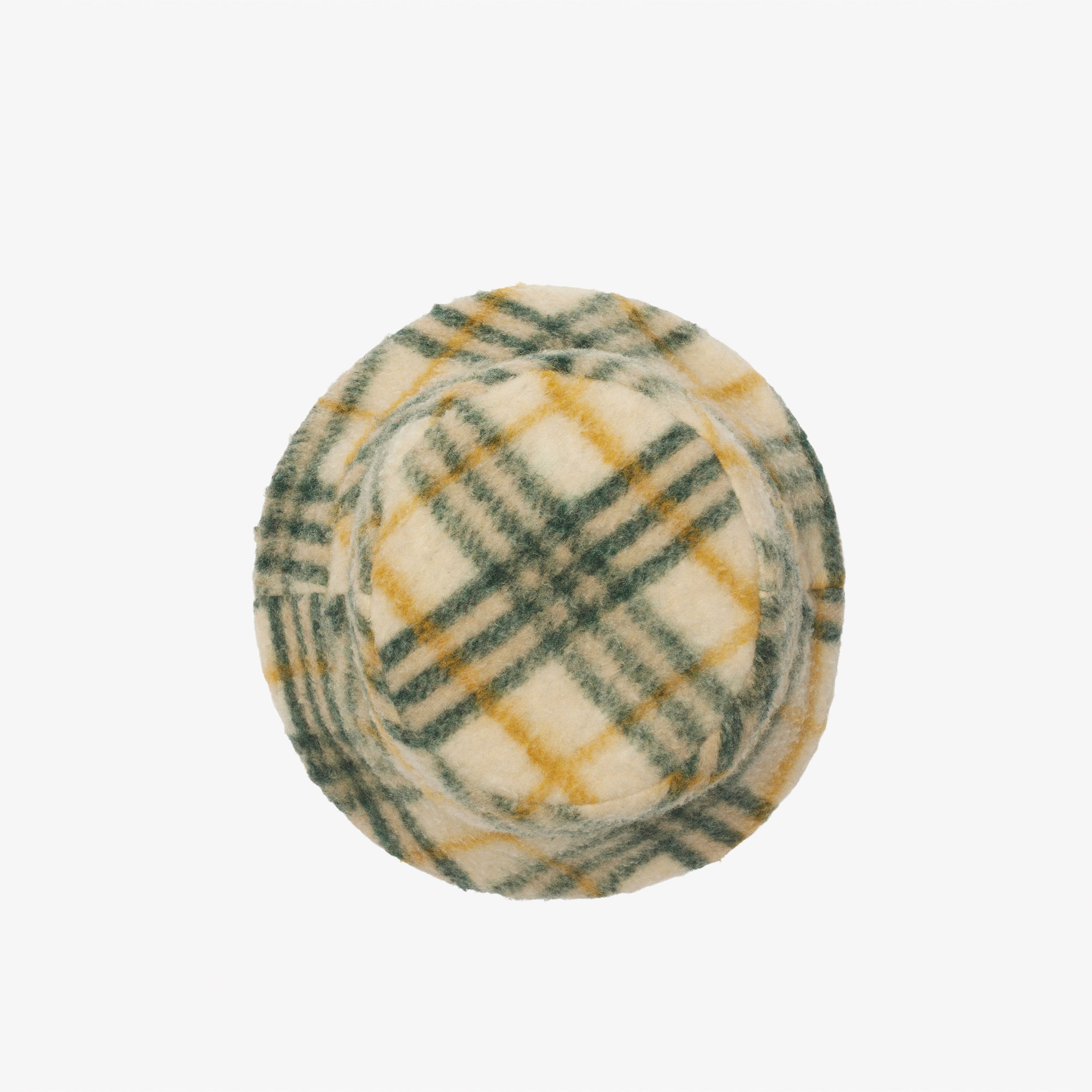 Burberry Reversible Check Fleece Bucket Erkek Krem Rengi Şapka