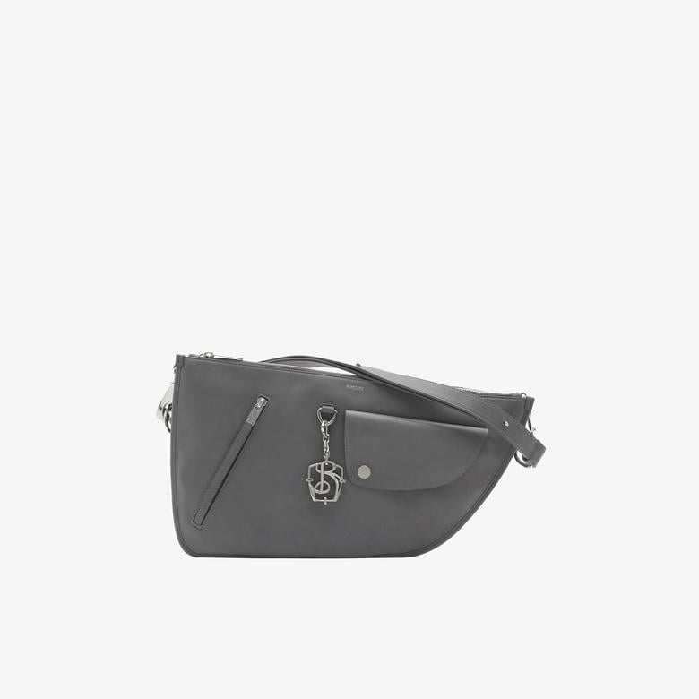 Burberry Shield Twin Kadın Gri Omuz Çantası