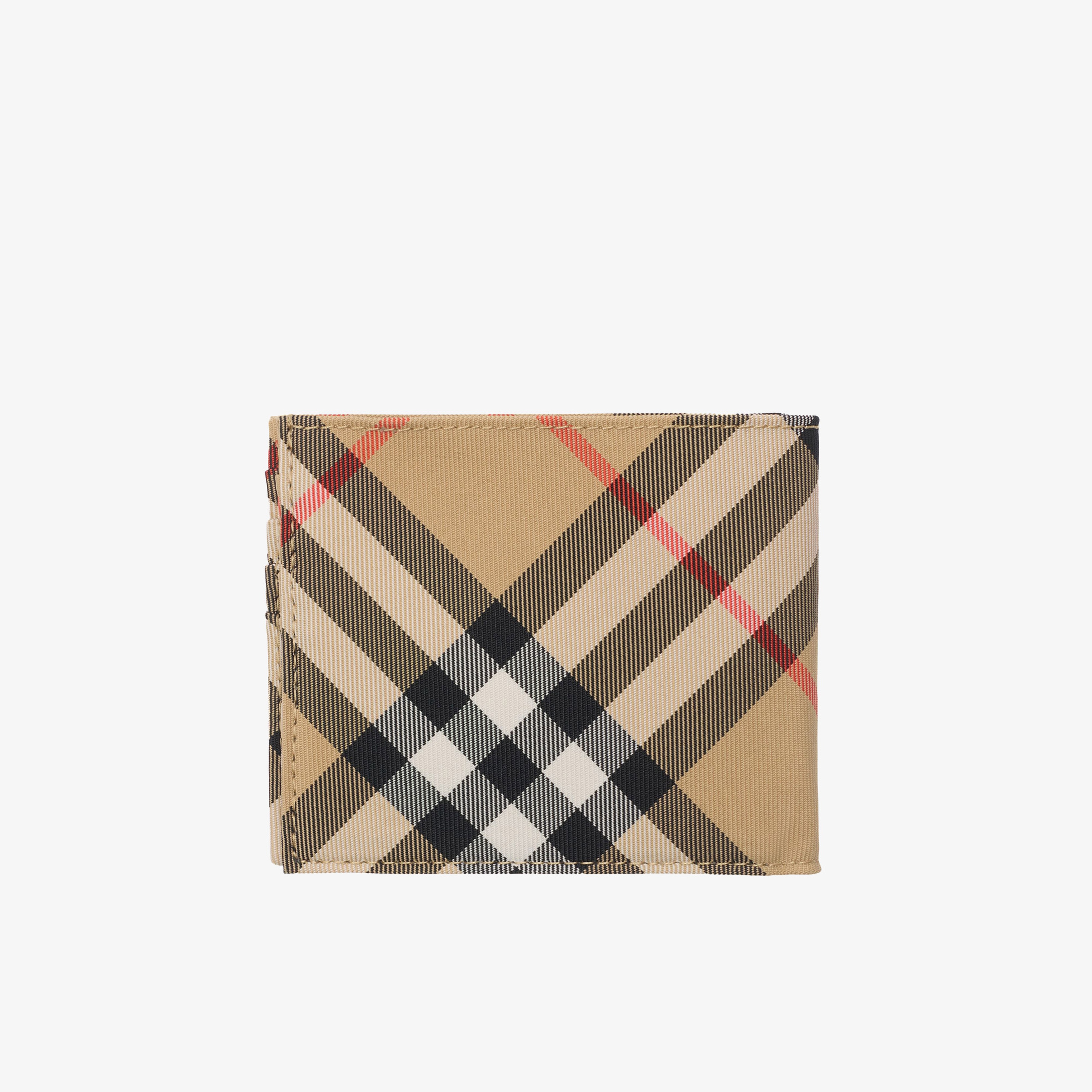 Burberry Check Bifold Erkek Bej Cüzdan