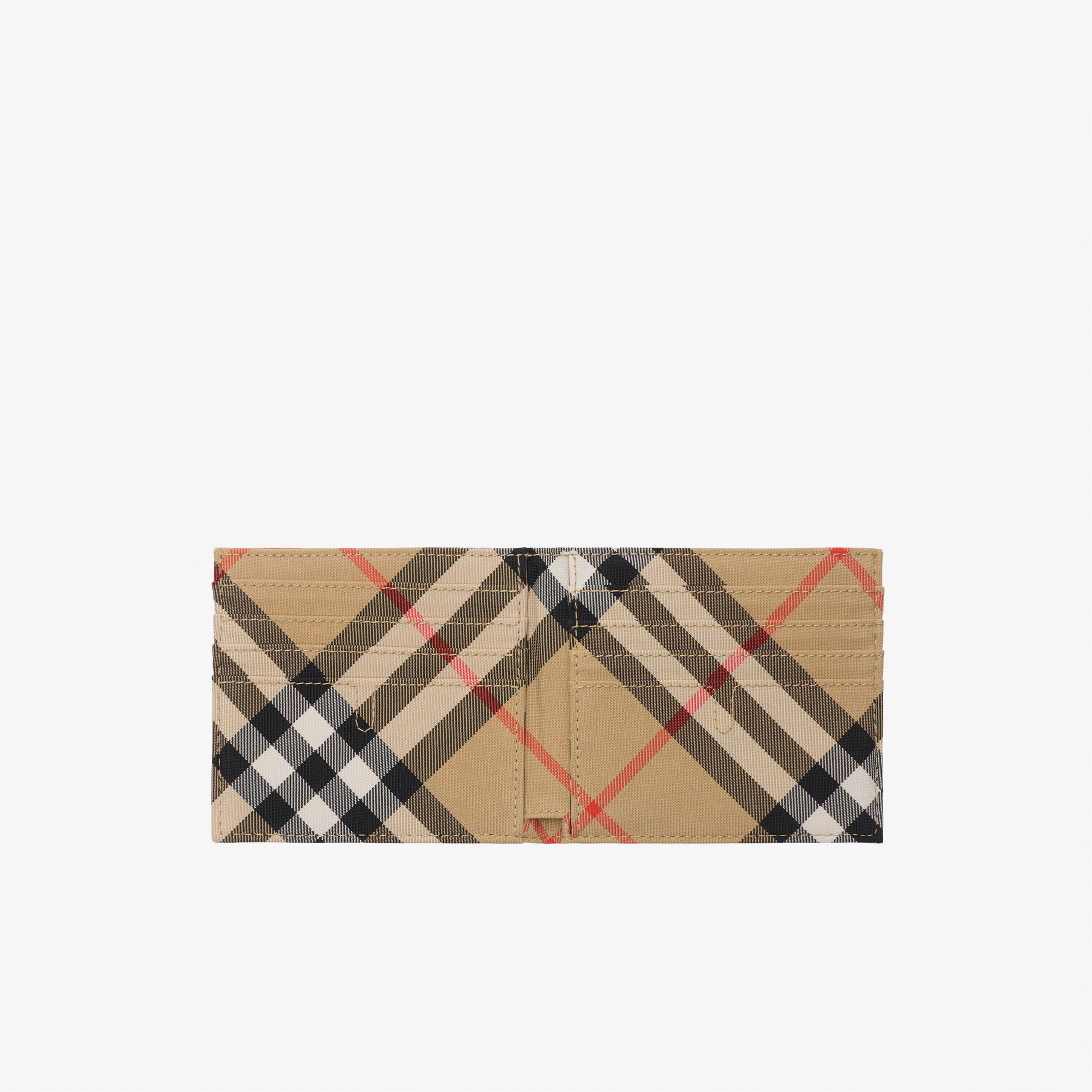 Burberry Check Bifold Erkek Bej Cüzdan