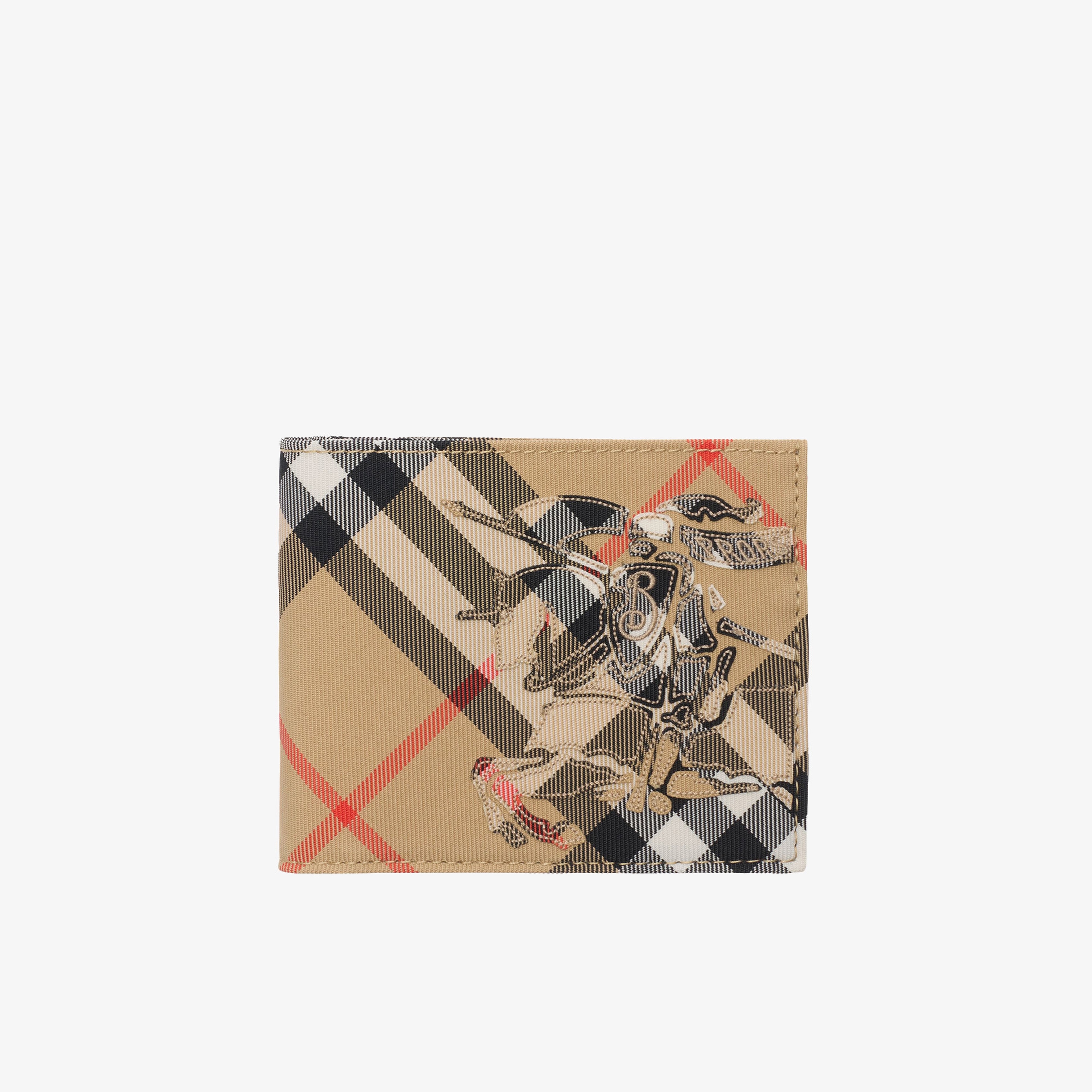 Burberry Check Bifold Erkek Bej Cüzdan