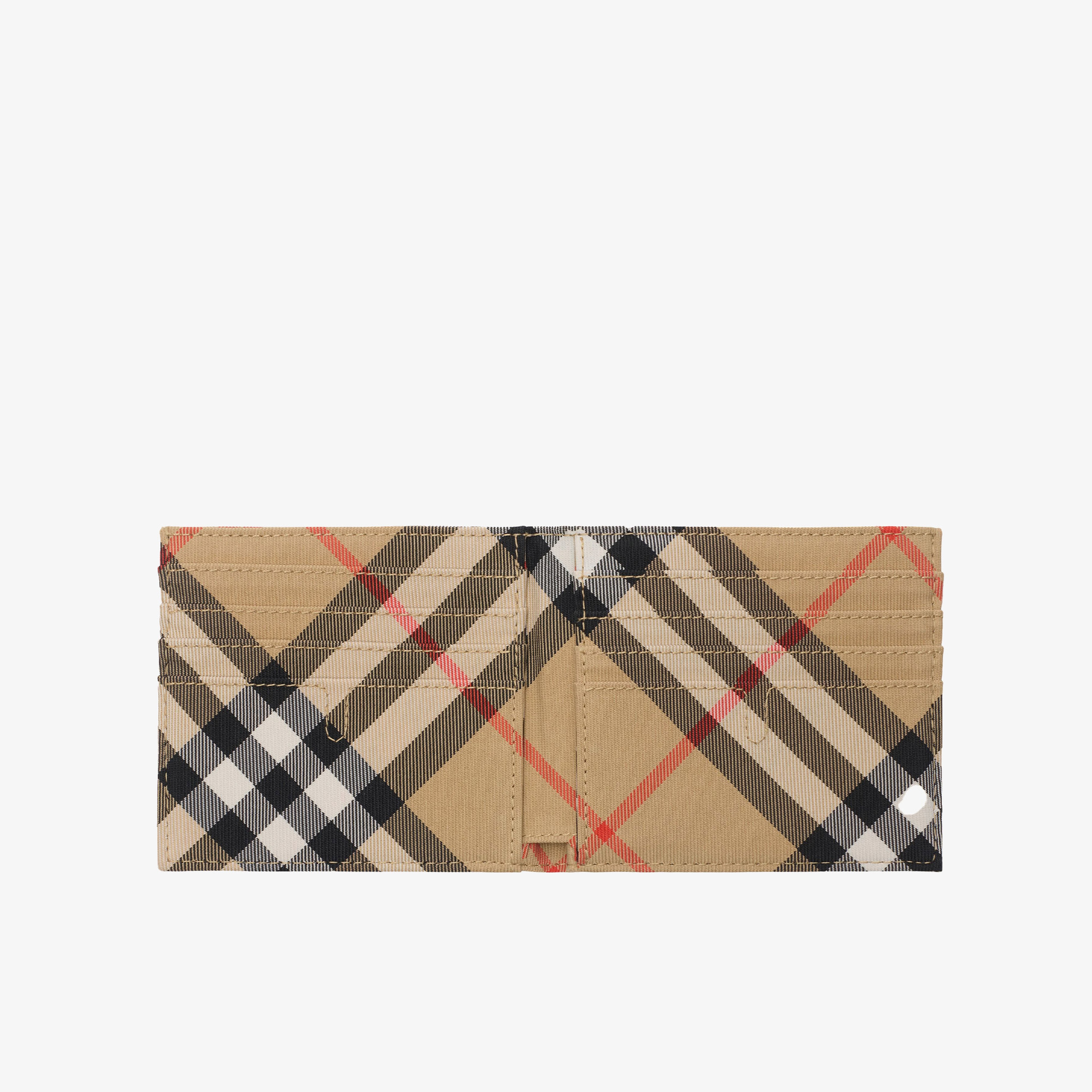 Burberry Check Bifold Erkek Bej Cüzdan