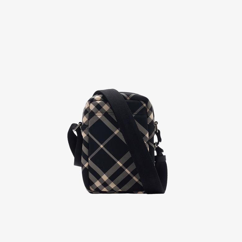 Burberry Check Erkek Siyah Telefon Çantası