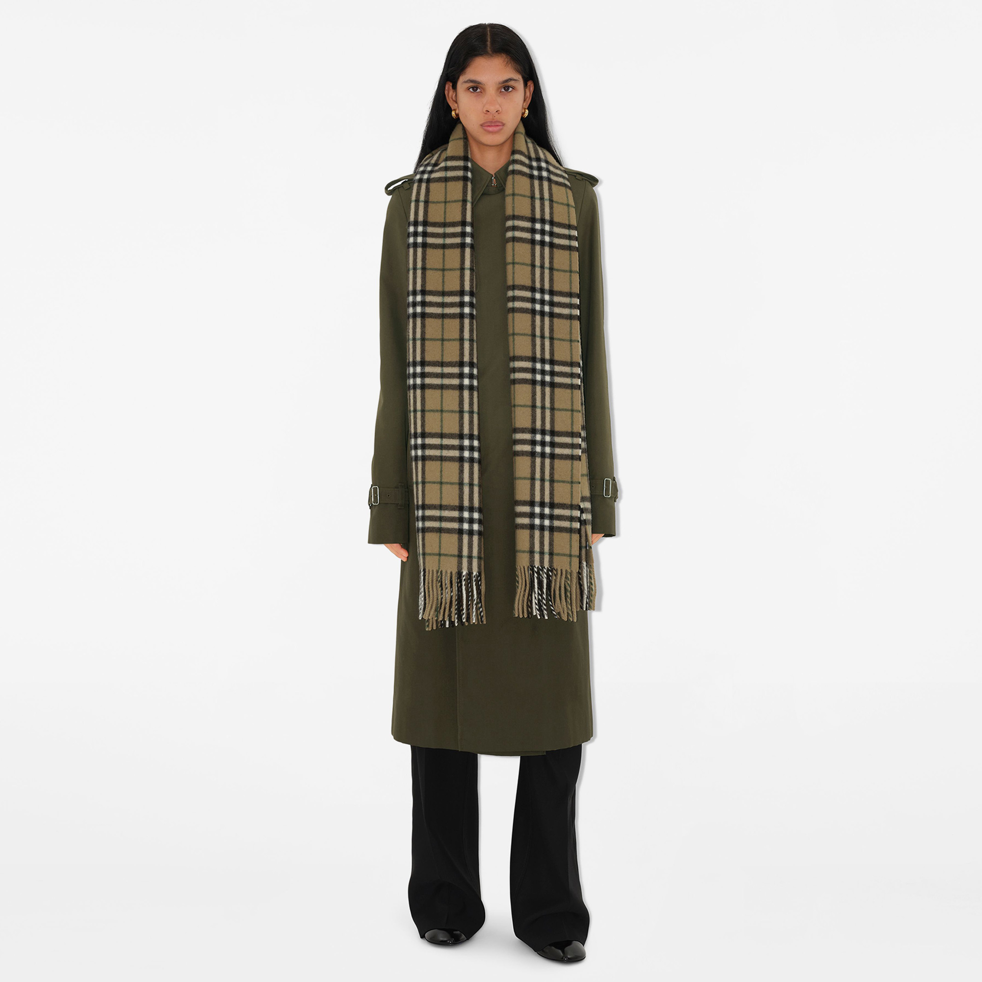 Burberry アートペイント　コート　y2k 裏原　archive Burberry Bej Kadın Double Ekd Desenli Bej Kaşmir Çift Taraflı