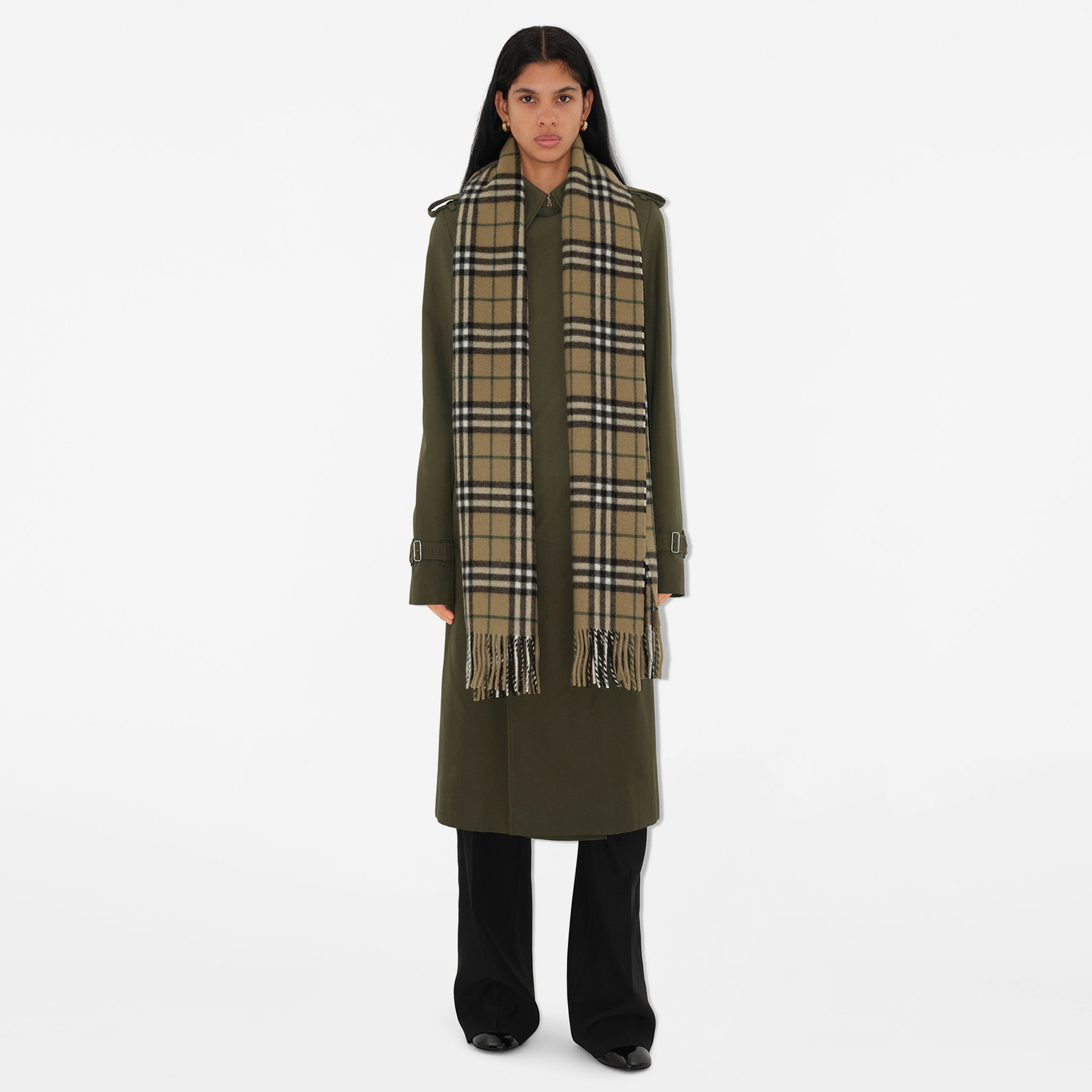 Burberry Check Kaşmir Kadın Kahverengi Atkı