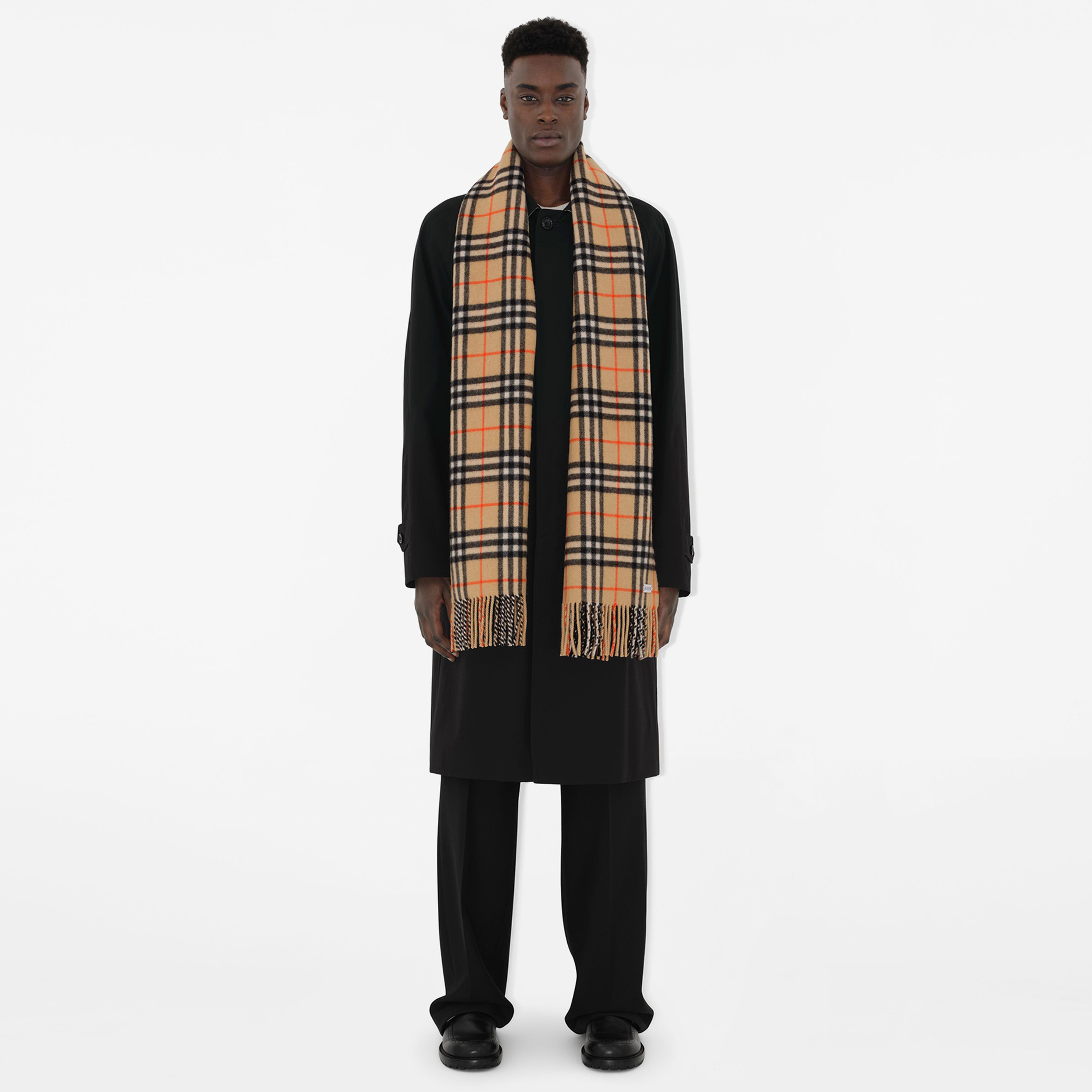 Burberry アートペイント　コート　y2k 裏原　archive Burberry Bej Kadın Double Ekd Desenli Bej Kaşmir Çift Taraflı