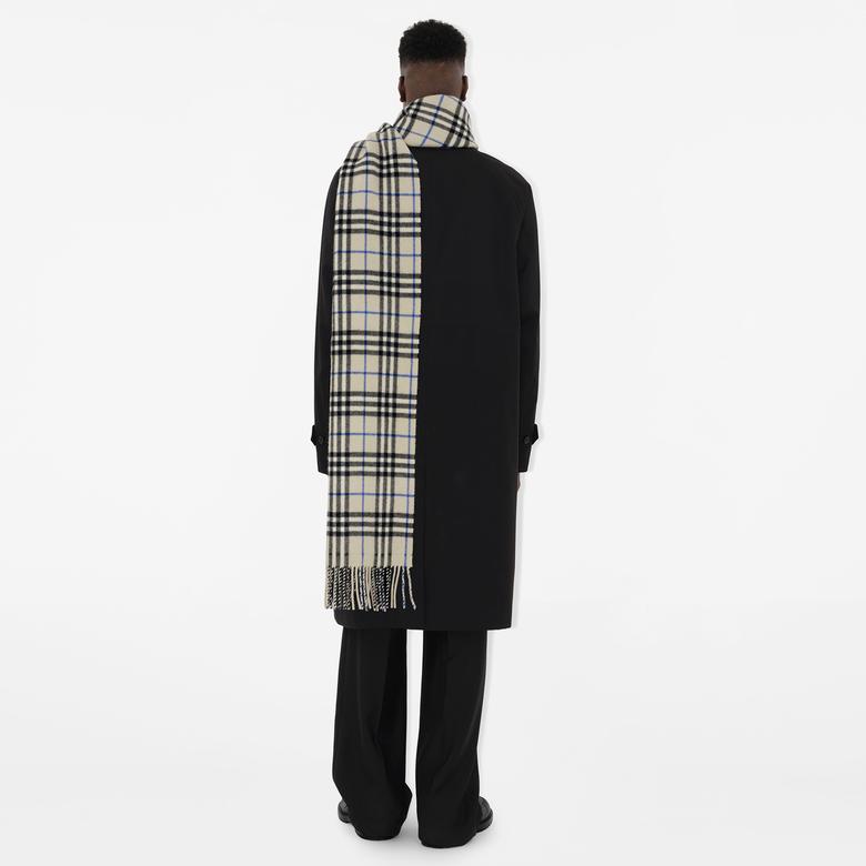 Burberry Check Kaşmir Kadın Krem Rengi Atkı