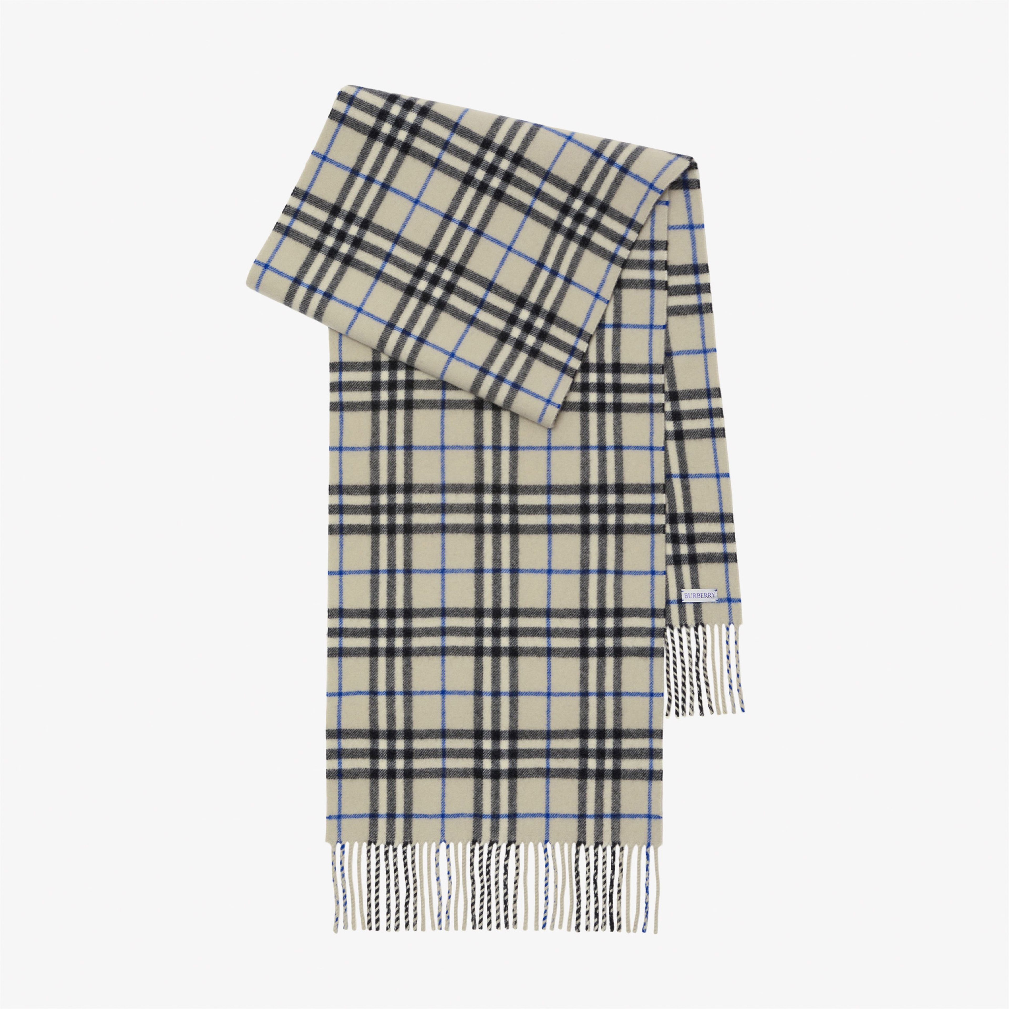 Burberry Check Kaşmir Kadın Krem Rengi Atkı