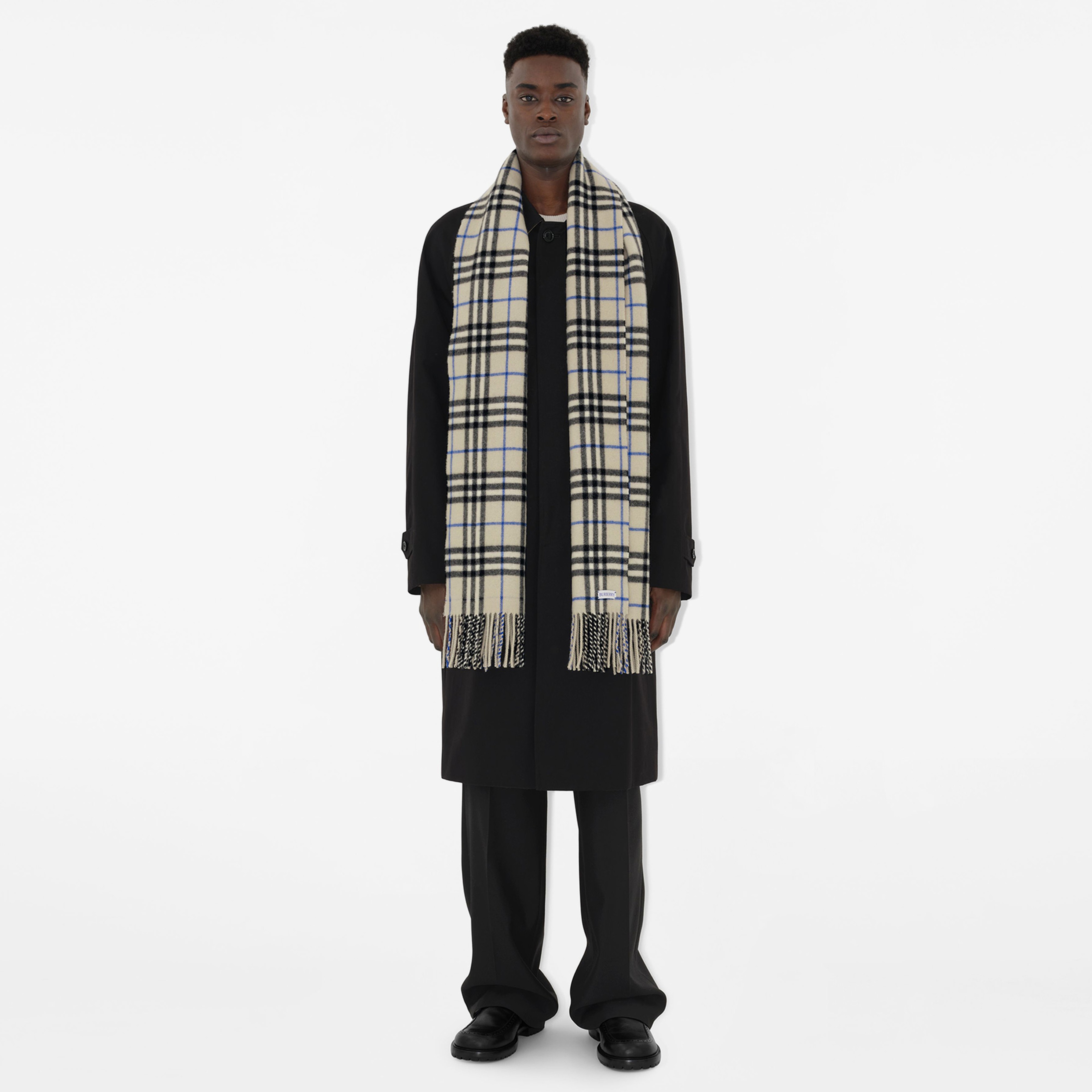 Burberry Check Kaşmir Kadın Krem Rengi Atkı