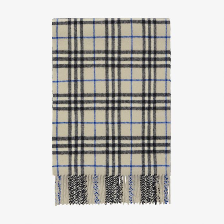 Burberry Check Kaşmir Kadın Krem Rengi Atkı
