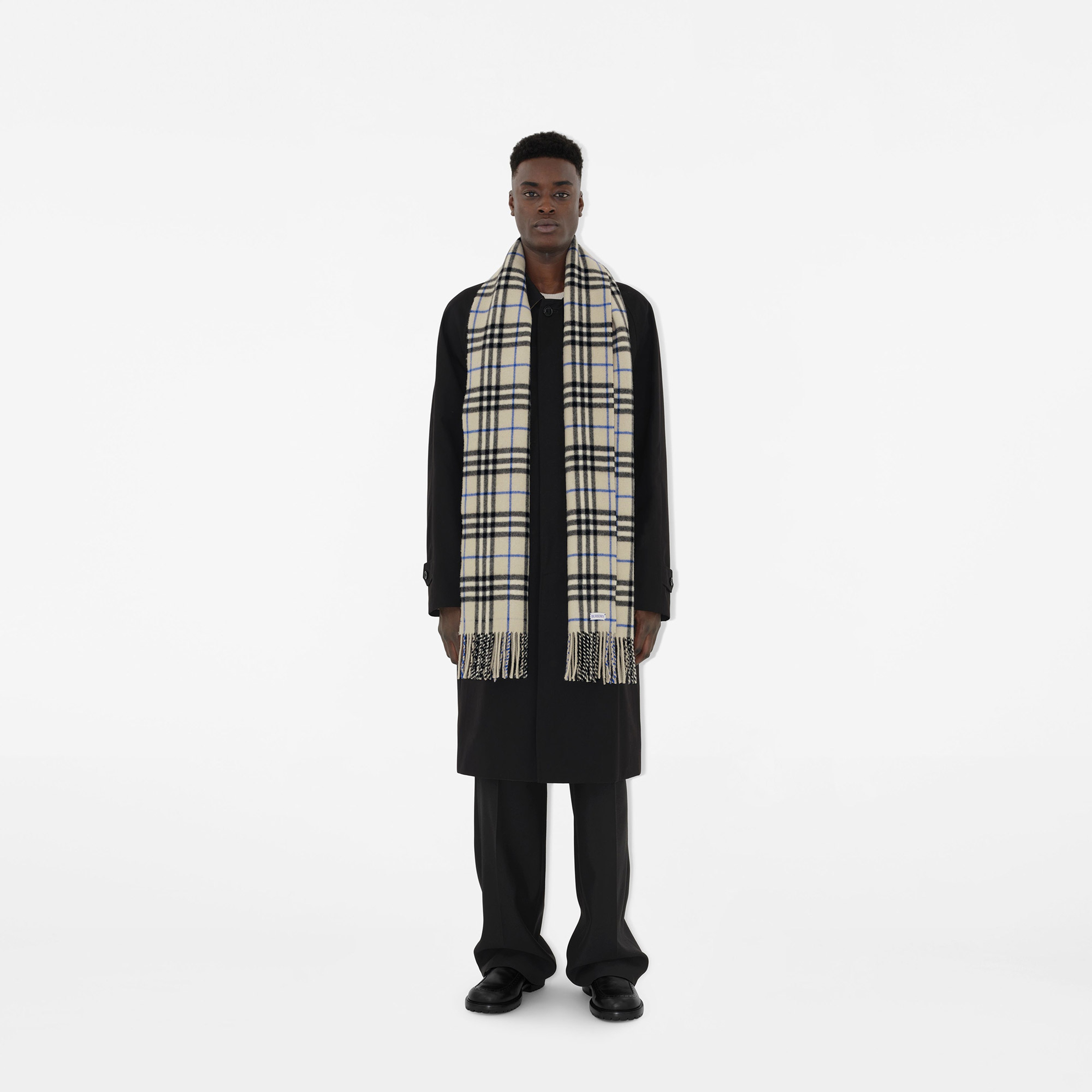 Burberry Check Kaşmir Kadın Krem Rengi Atkı