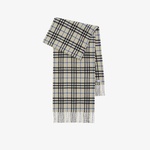 Burberry Check Kaşmir Kadın Krem Rengi Atkı
